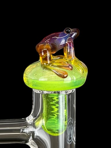 Preview pic of Frog Mushroom Plug Cap – Sculpted Topper for Control Tower