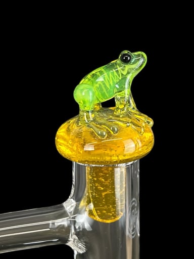 Preview pic of Frog Mushroom Plug Cap – Sculpted Topper for Control Tower