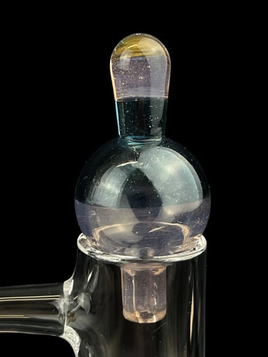 Preview pic of 25mm Shifty Peach Satin & Blue Stardust Bubble Cap