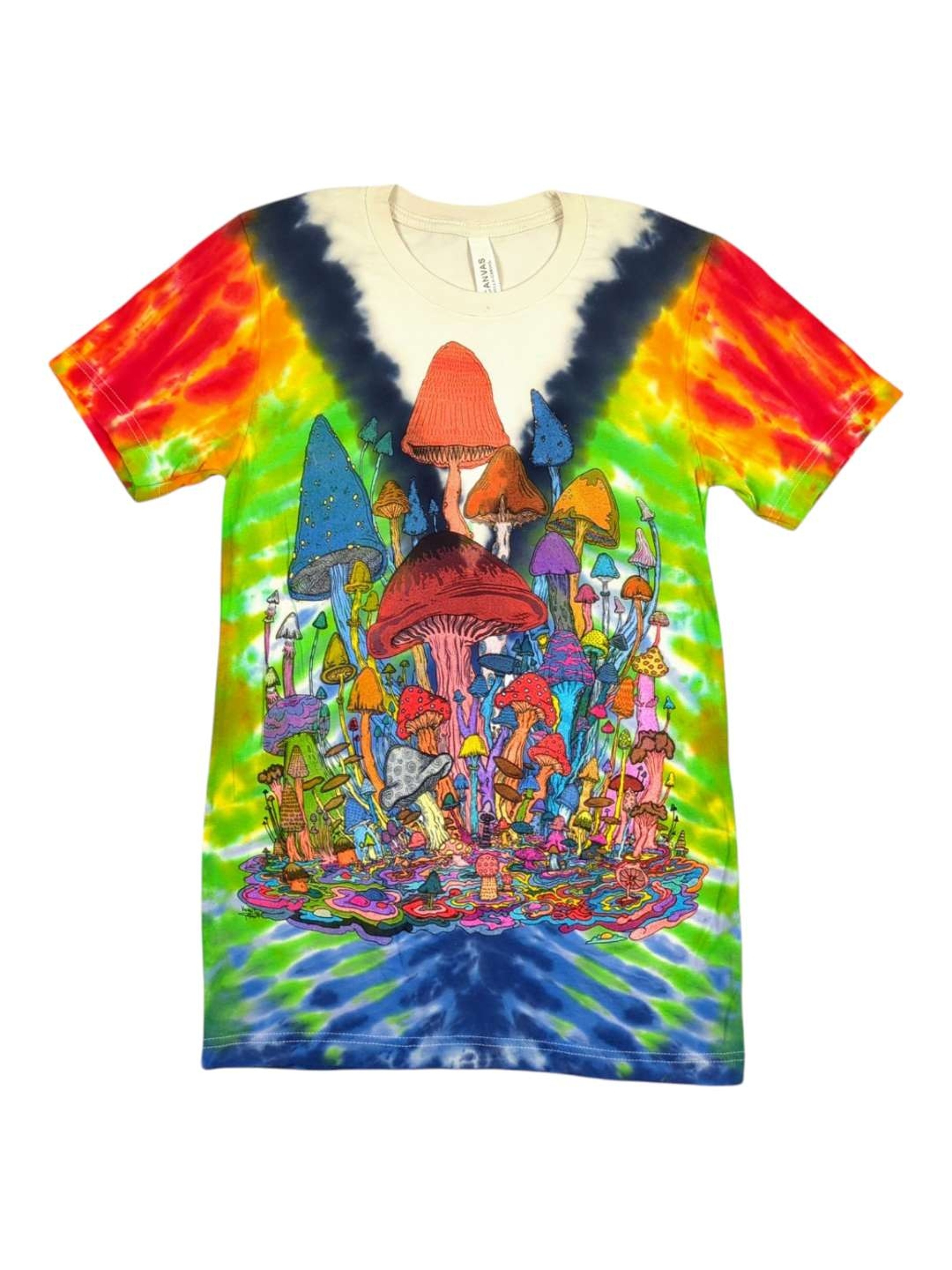 Preview pic of Vincent Gordon "Melty Mushrooms" Tie-Dye T Shirt - XL