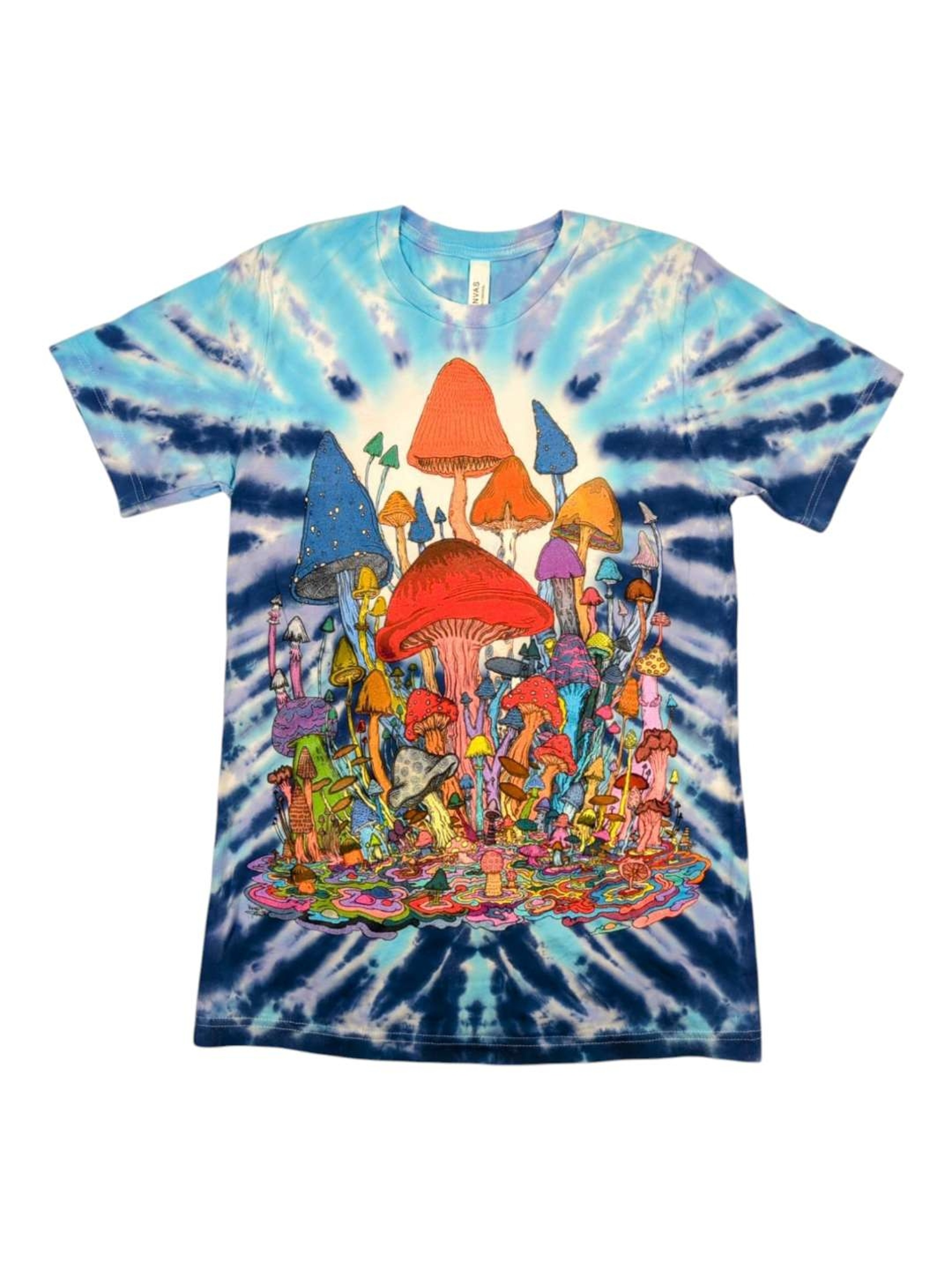 Preview pic of Vincent Gordon "Melty Mushrooms" Tie-Dye T Shirt - L