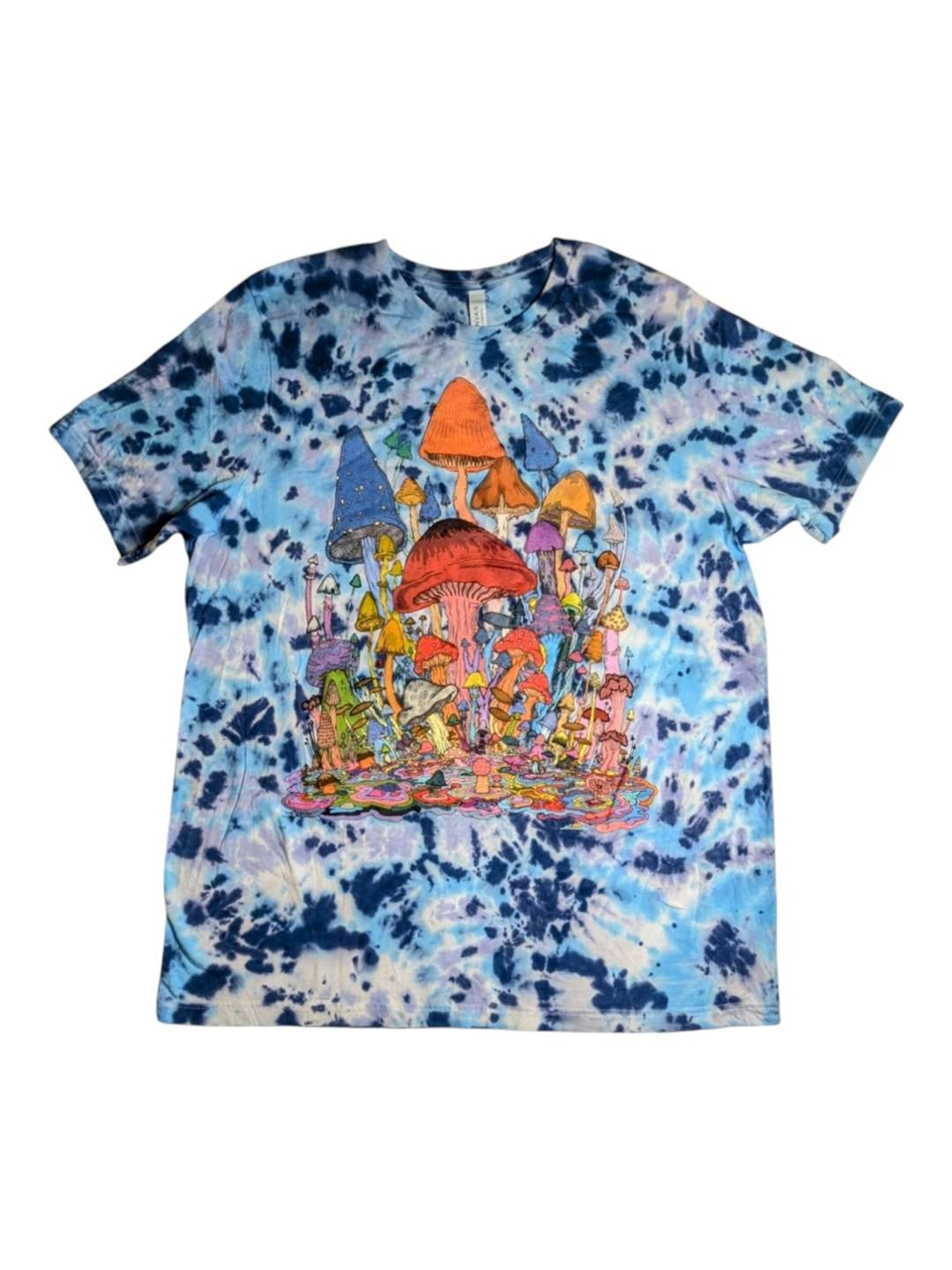 Preview pic of Vincent Gordon "Melty Mushrooms" Tie-Dye T Shirt - XL
