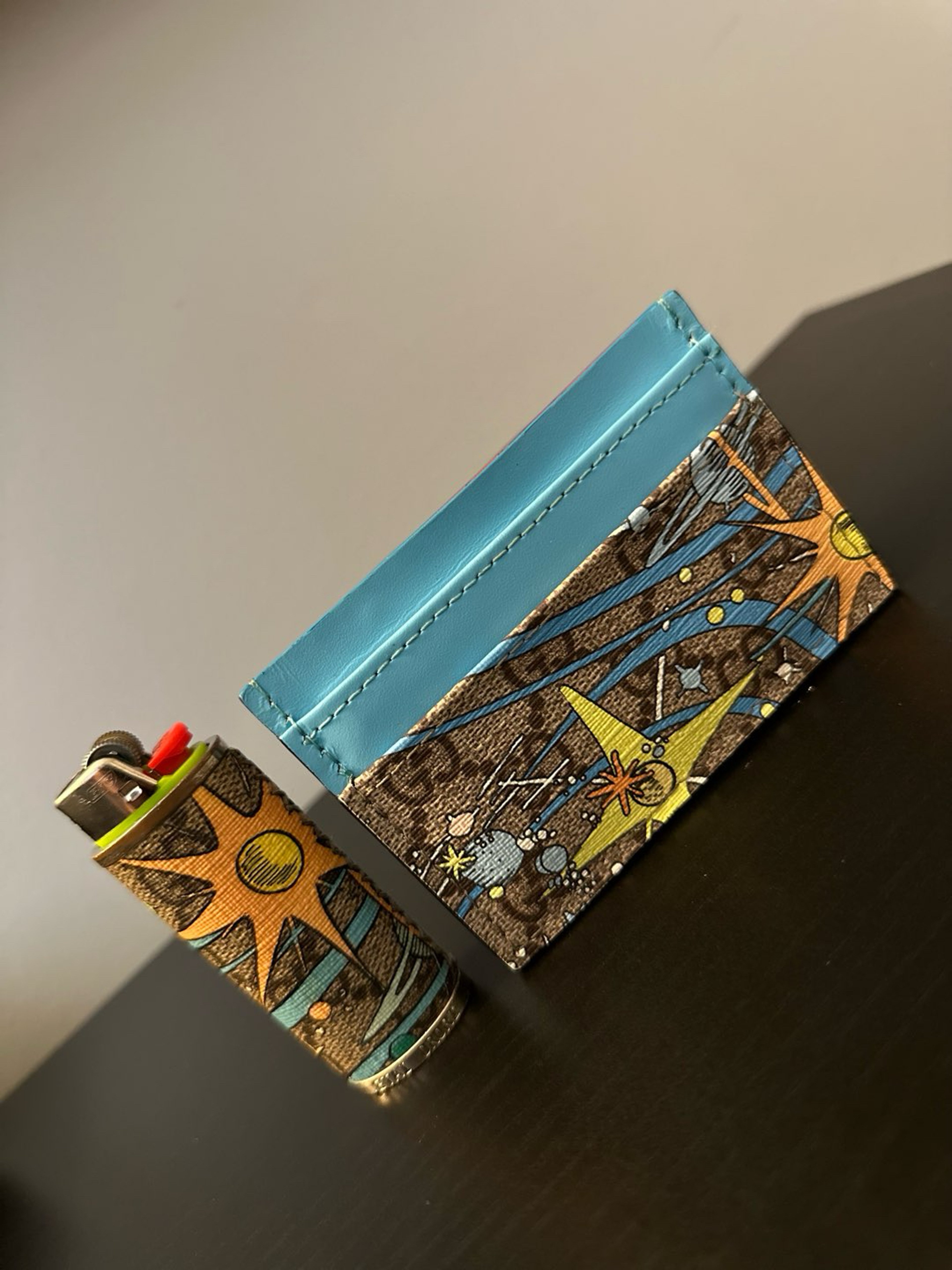 Preview pic of Limited Edition Etai Drori - Gucci x Disney Wallet & Matching Lighter Sleeve Set
