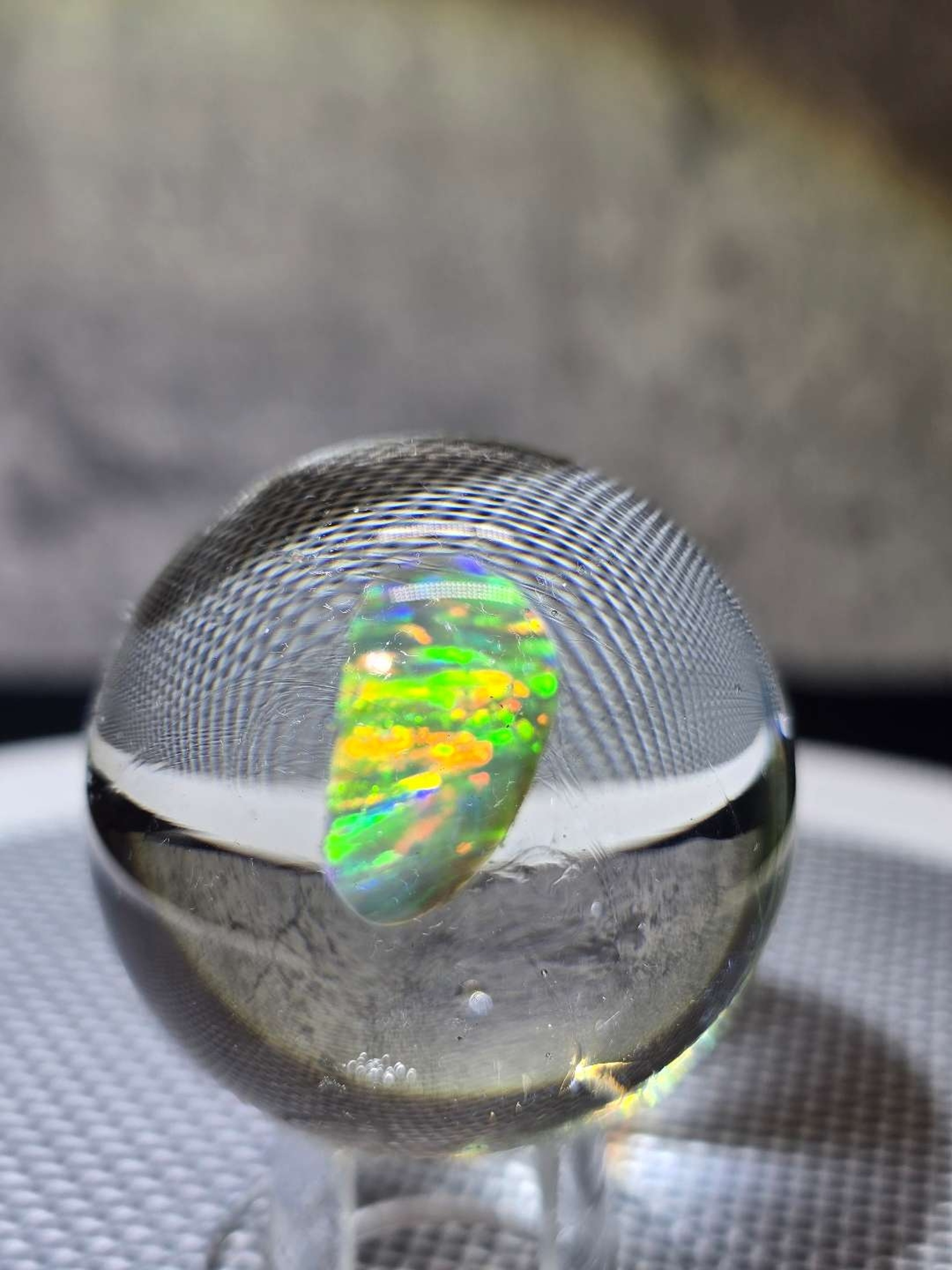Preview pic of Large green opal marble aka power stone 40mm