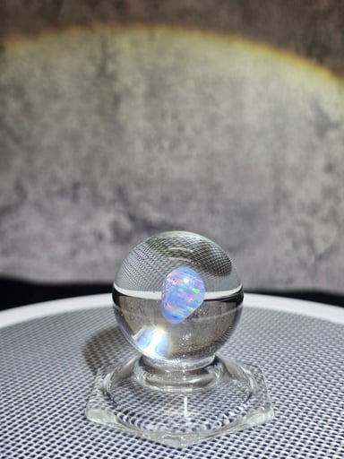 Preview pic of Large purple/teal opal marble power stone 34mm