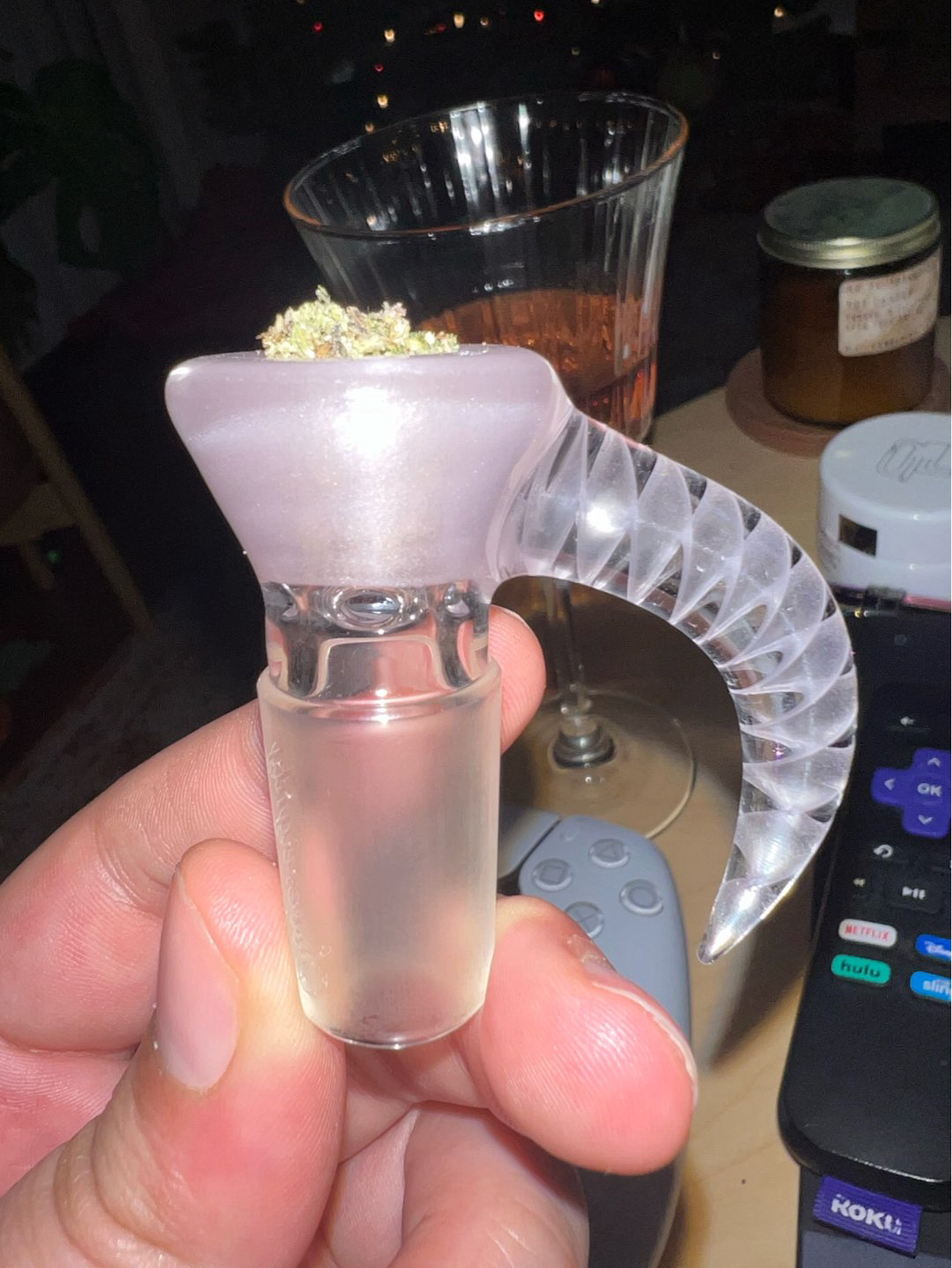 Preview pic of Pink satin FA with spiral Sov slide