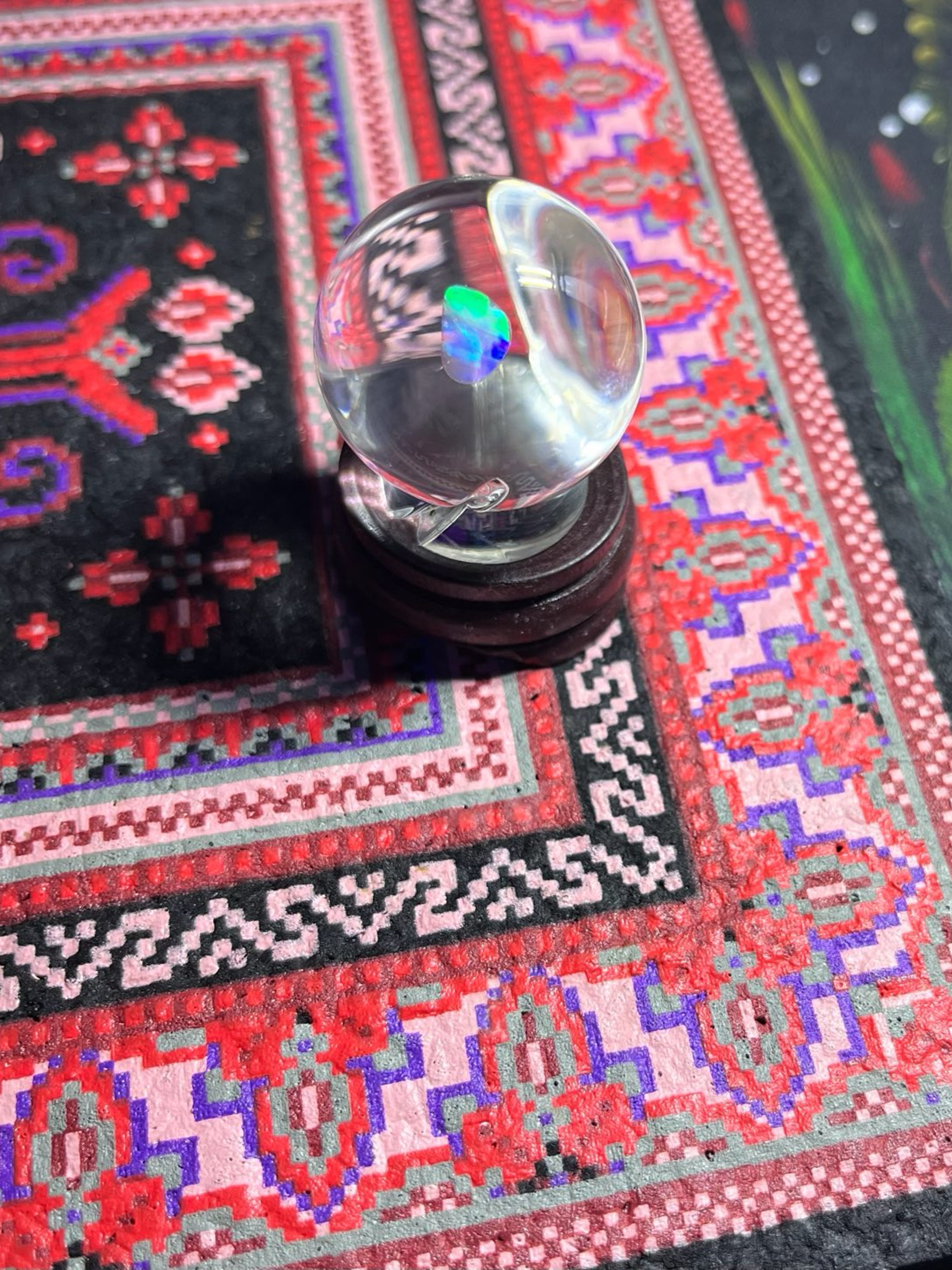 One Trick Pony spinner cap encased with white opal image 0