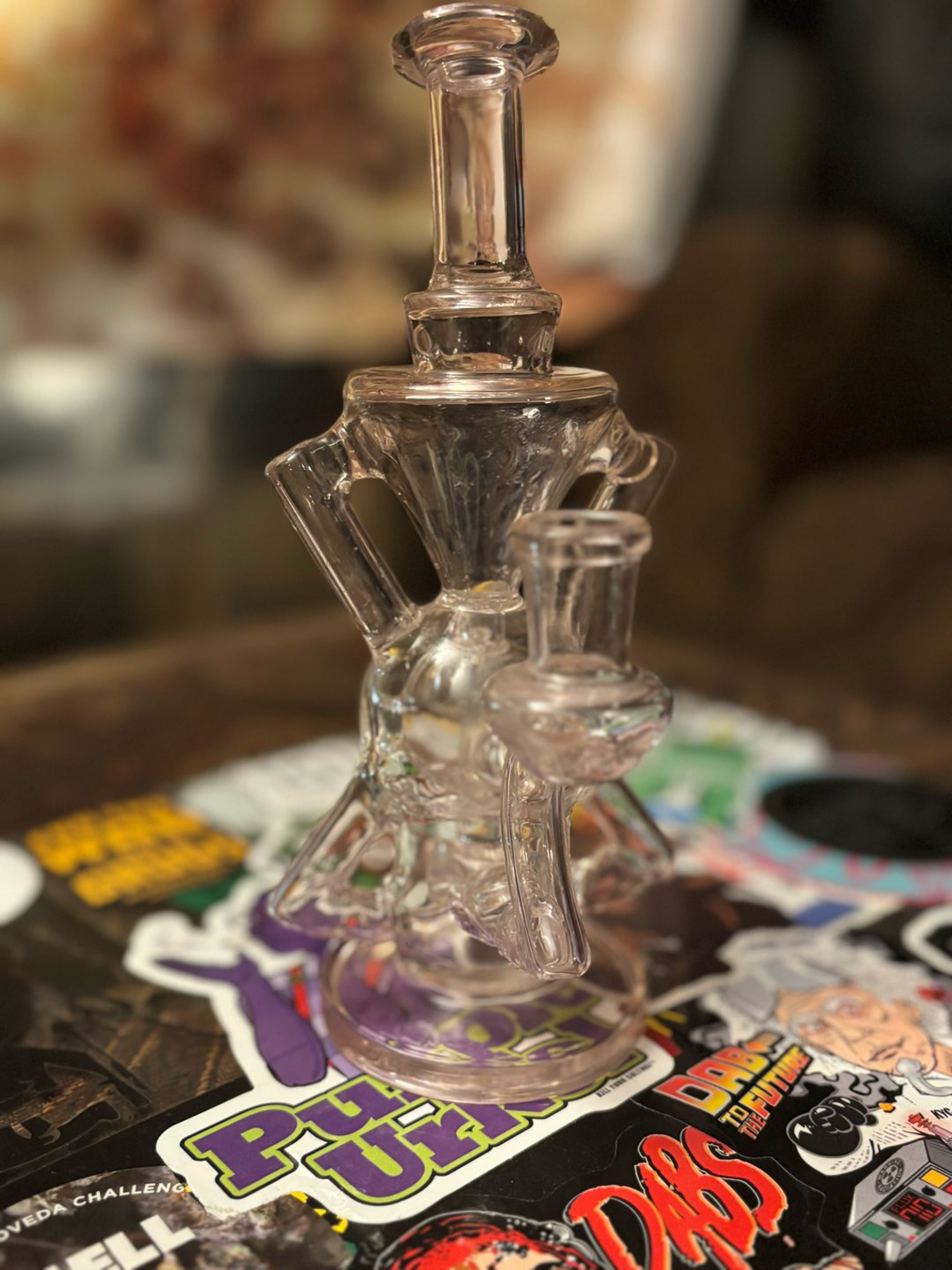 Preview pic of 9" Pink Fab Egg Recycler Rig
