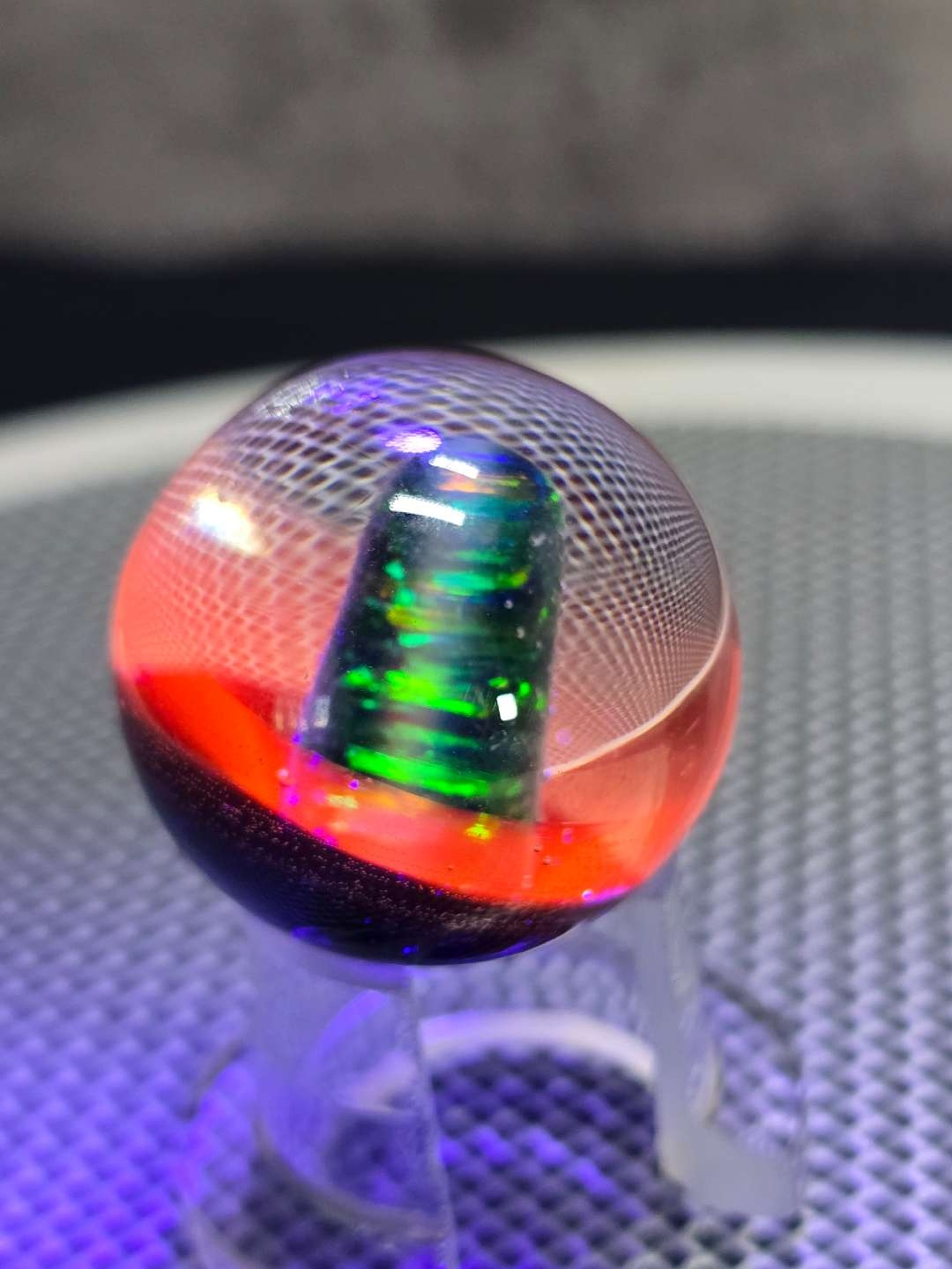 Preview pic of Halo opal marble with red UV 27mm..... (D2)