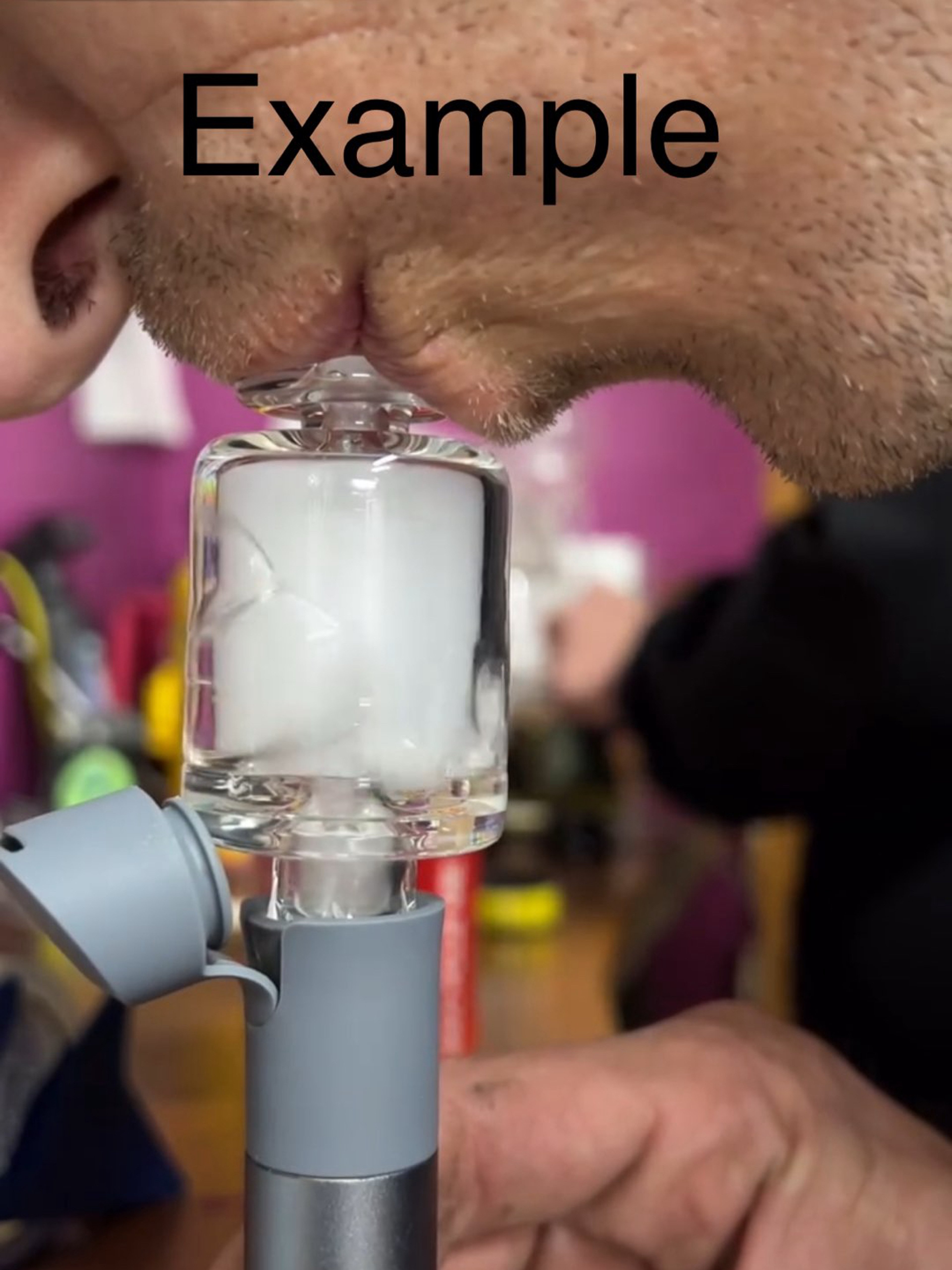 Preview pic of Slate puffco pivot bubbler attachment