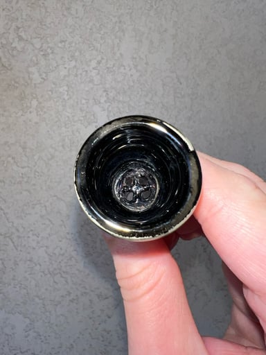 Preview pic of RXglassworks 4 hole Silver Fumed Mac Miller Bowl Piece