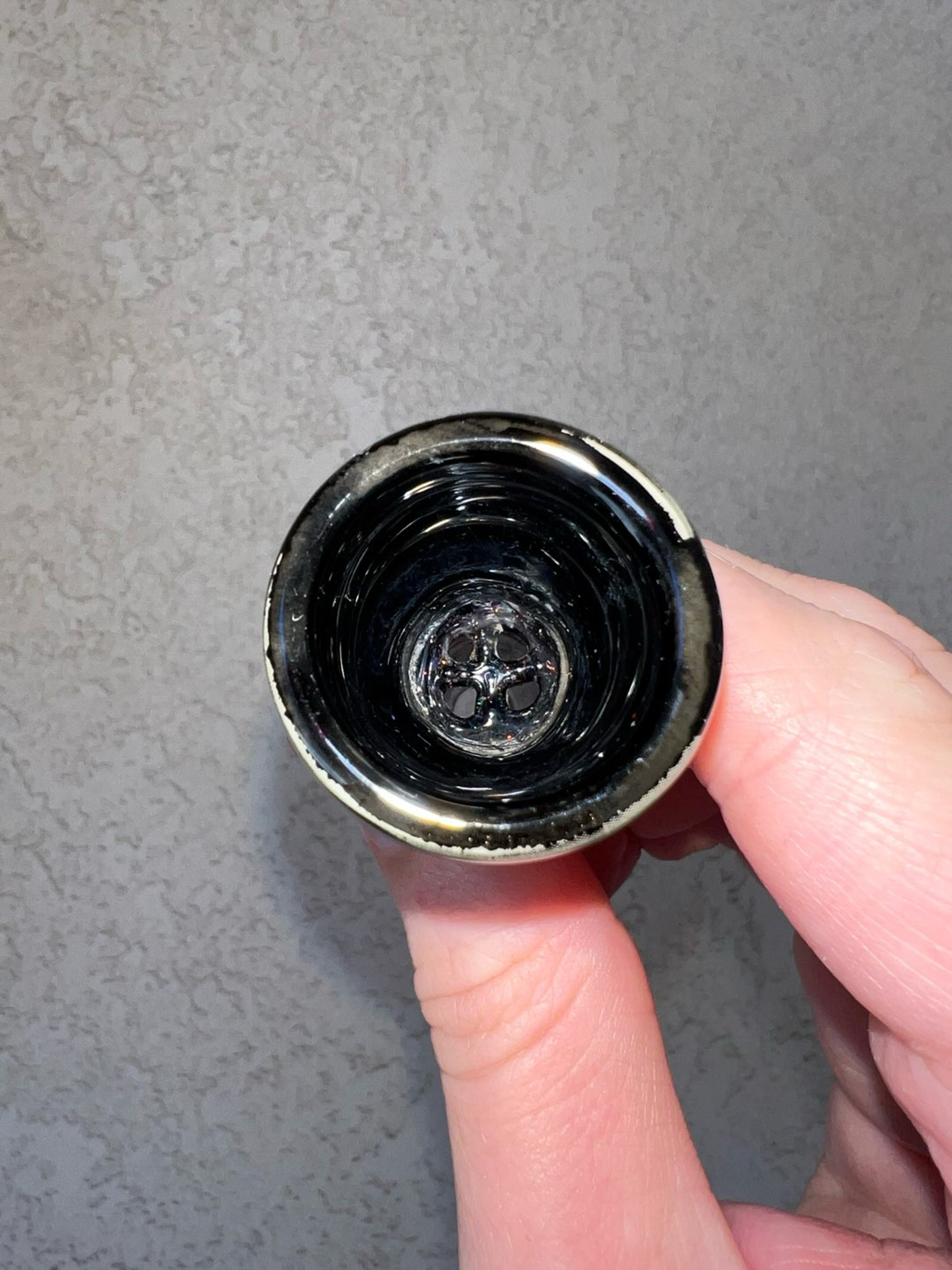 Preview pic of RXglassworks 4 hole Silver Fumed Mac Miller Bowl Piece