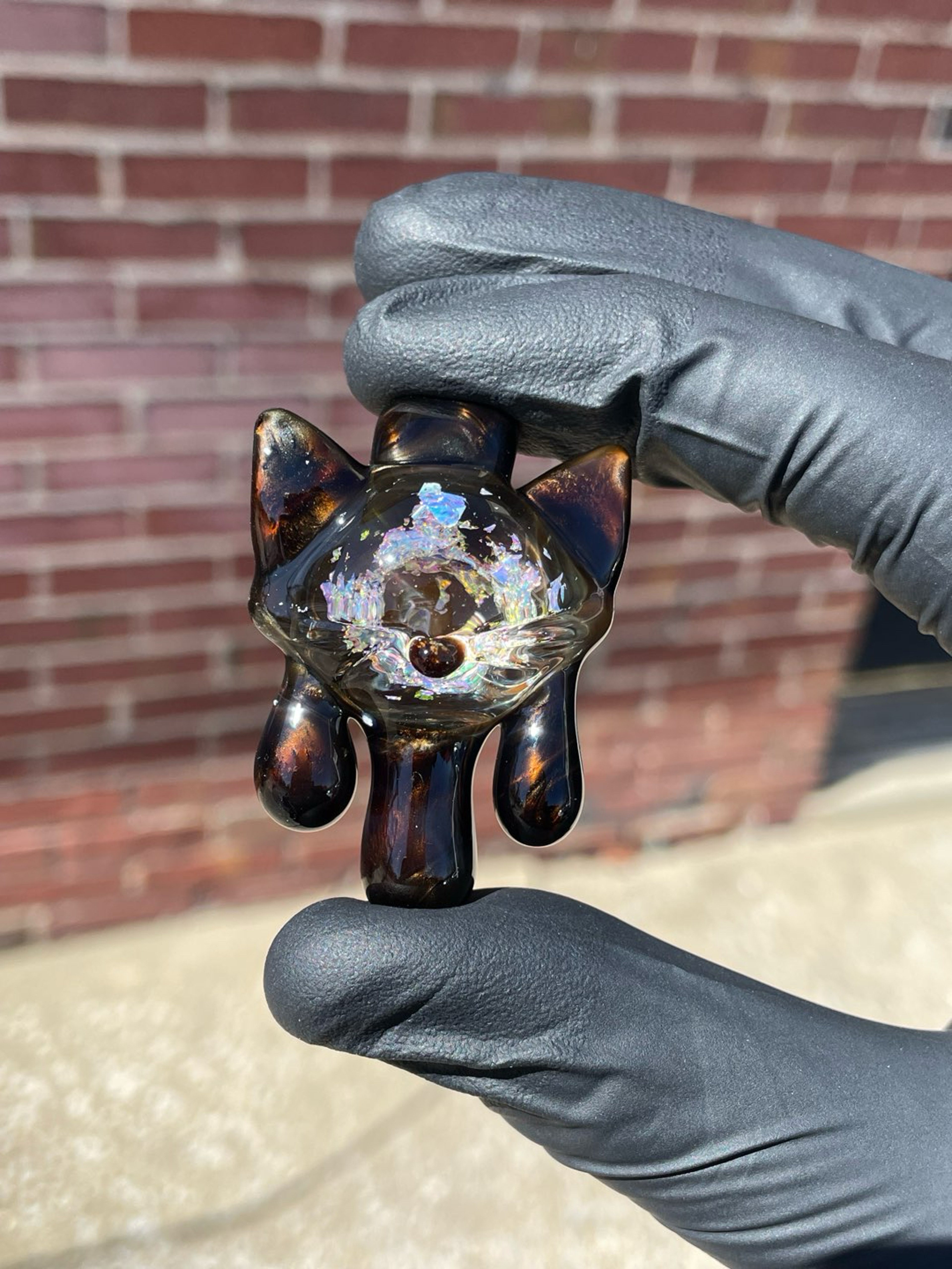 Preview pic of CiciKitty Glass 3 Drip Kitty Pendant