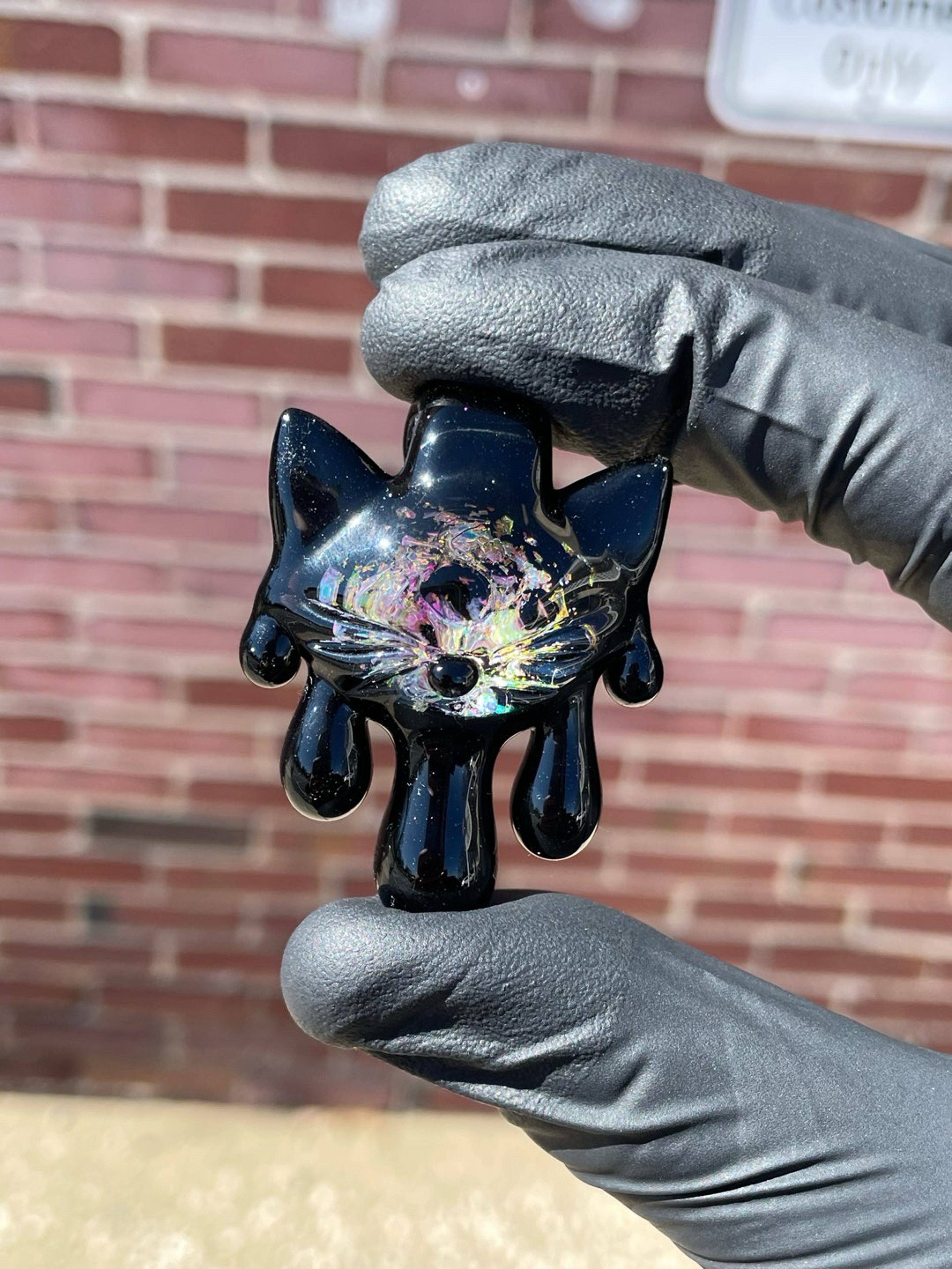 CiciKitty Glass 5-Drip Kitty Pendant image 0