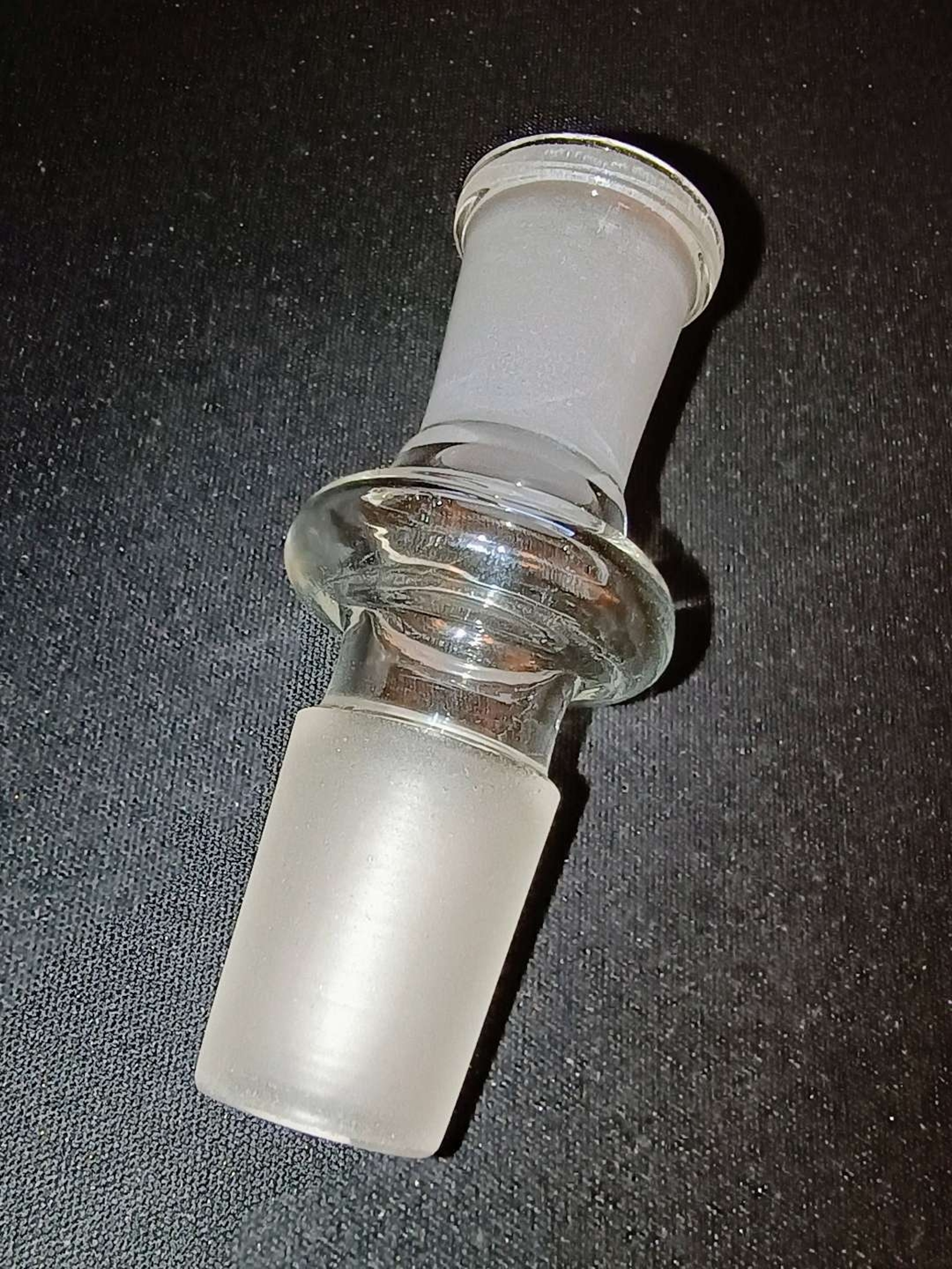 Preview pic of 14 mm to 18 mm female to male glass adapter