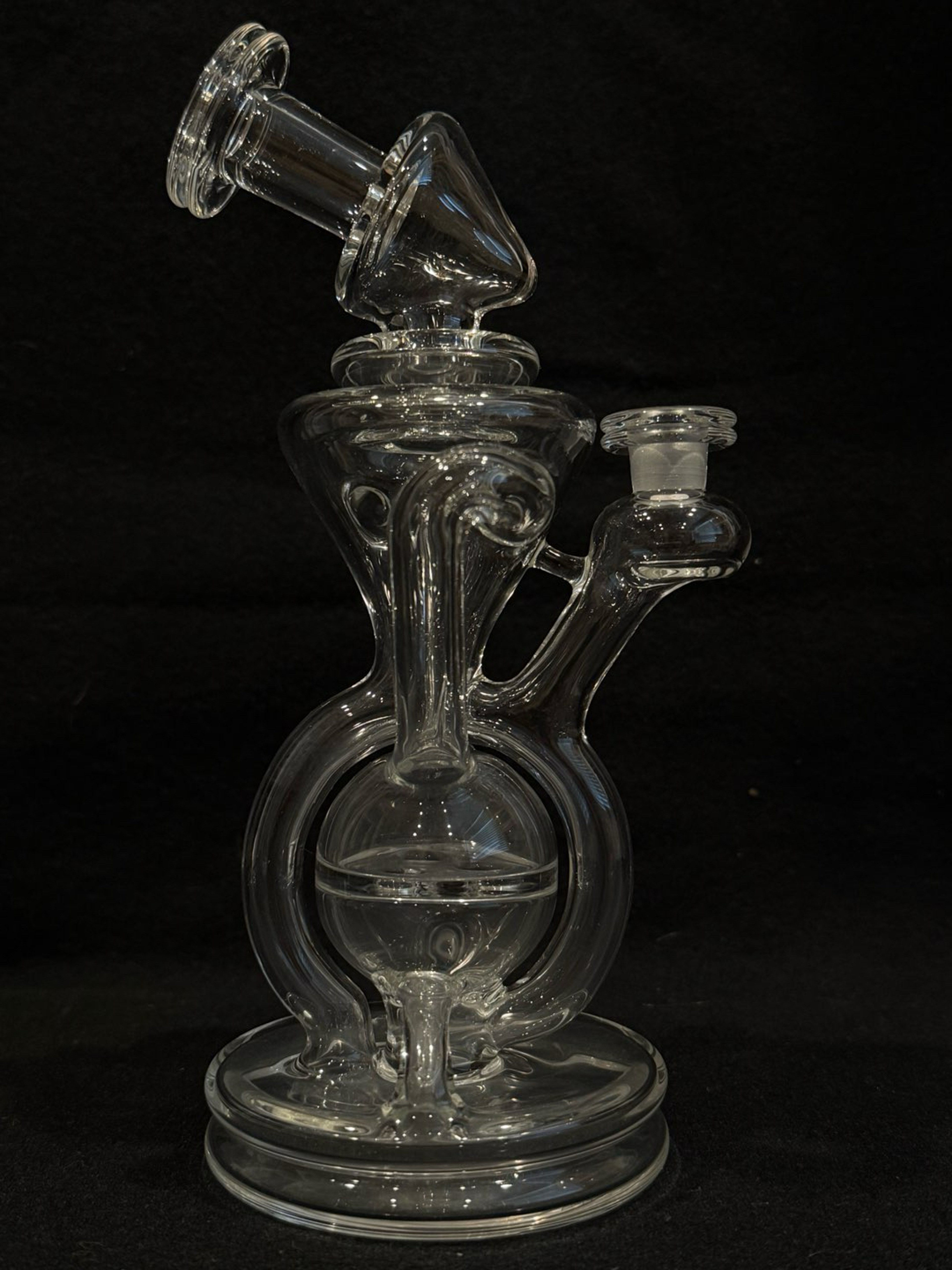 Preview pic of Moo Glass Watchtower Recycler #35 8.125” tall