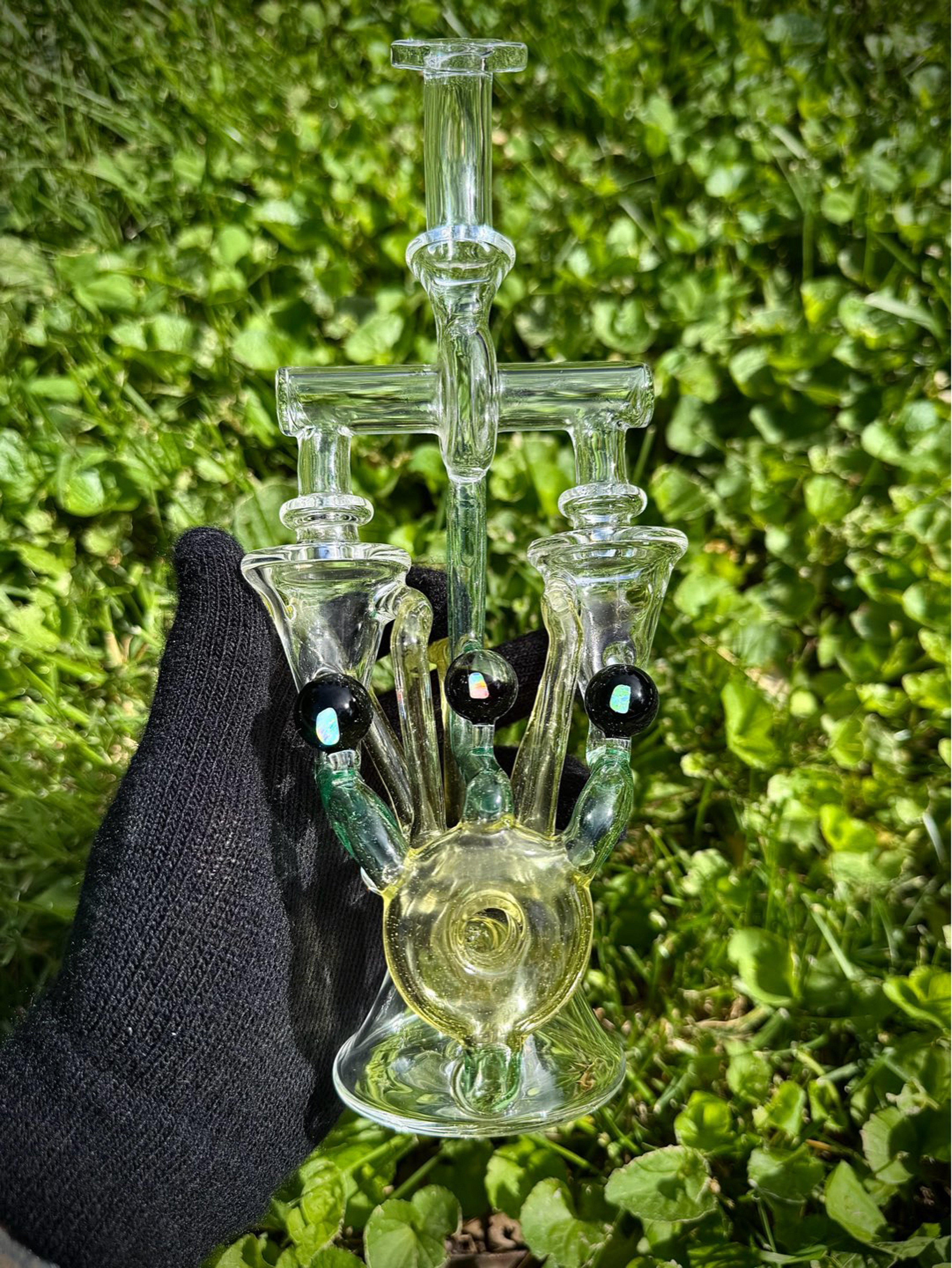 Preview pic of Ex Nihilo Glass Signed 1/1 Serum & Triple Opal Double Recycler 2021
