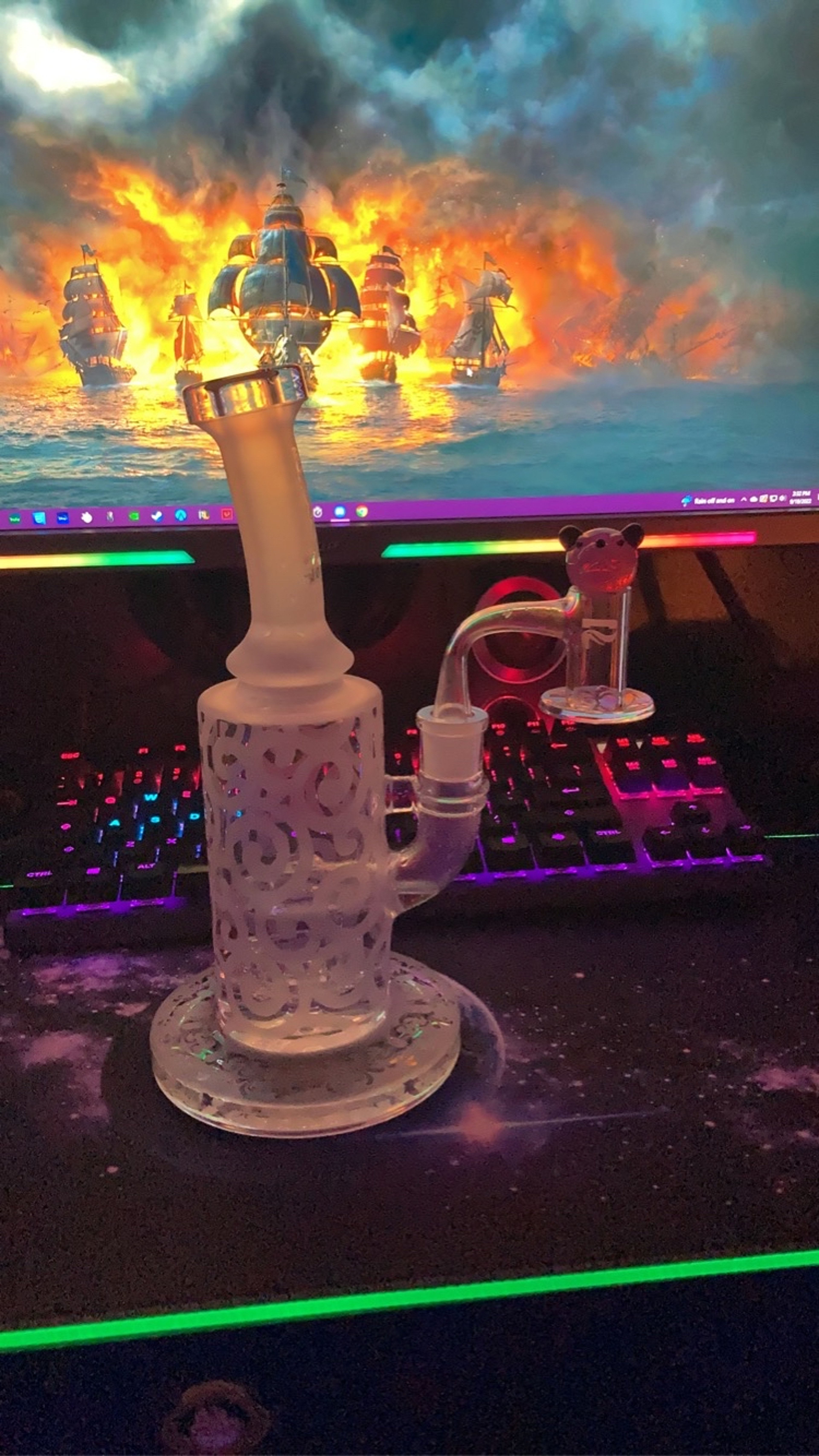 Preview pic of Beautiful sandblasted shower head rig