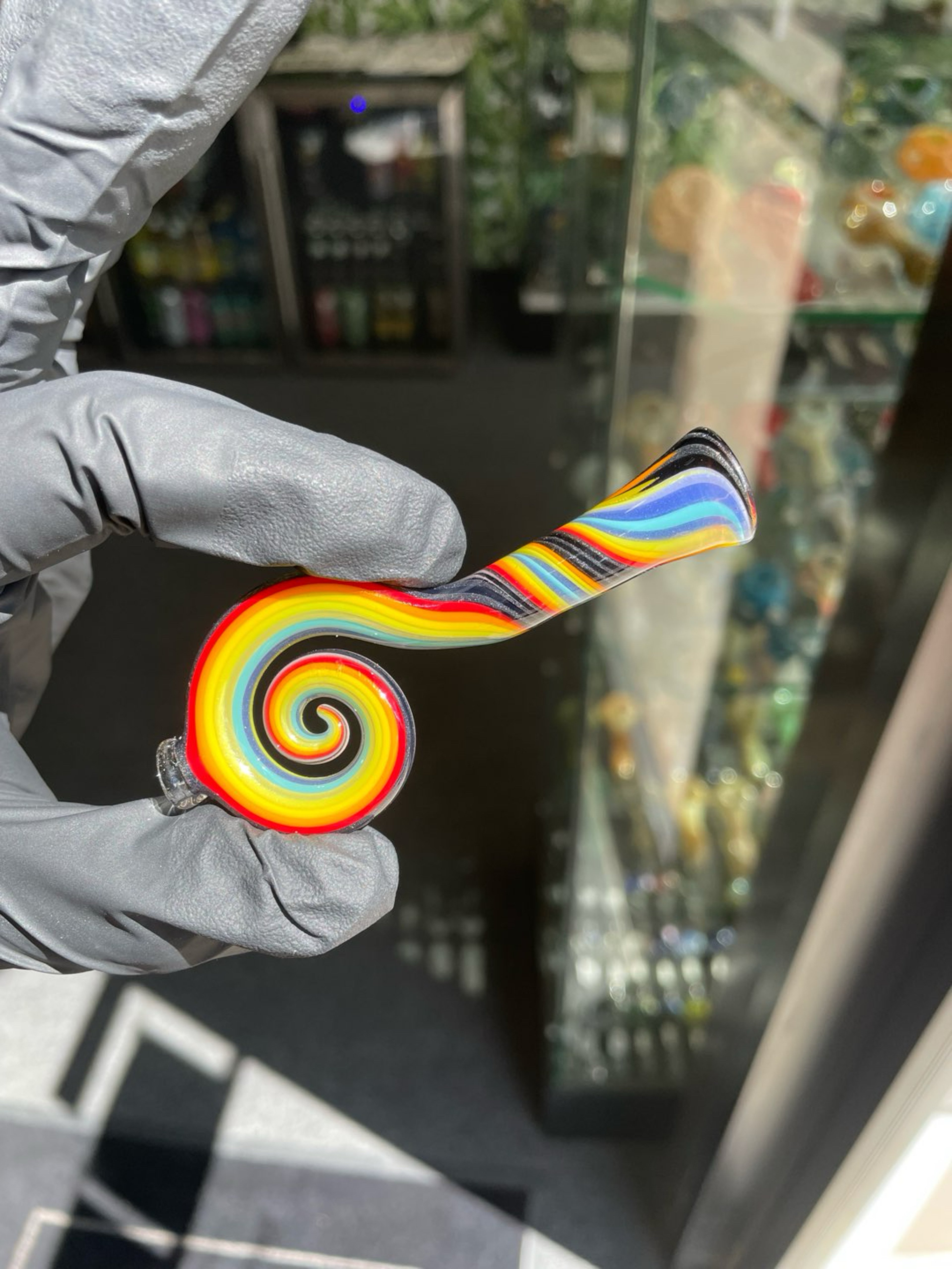 Preview pic of Jem Glass Curly Onie Black Rainbow