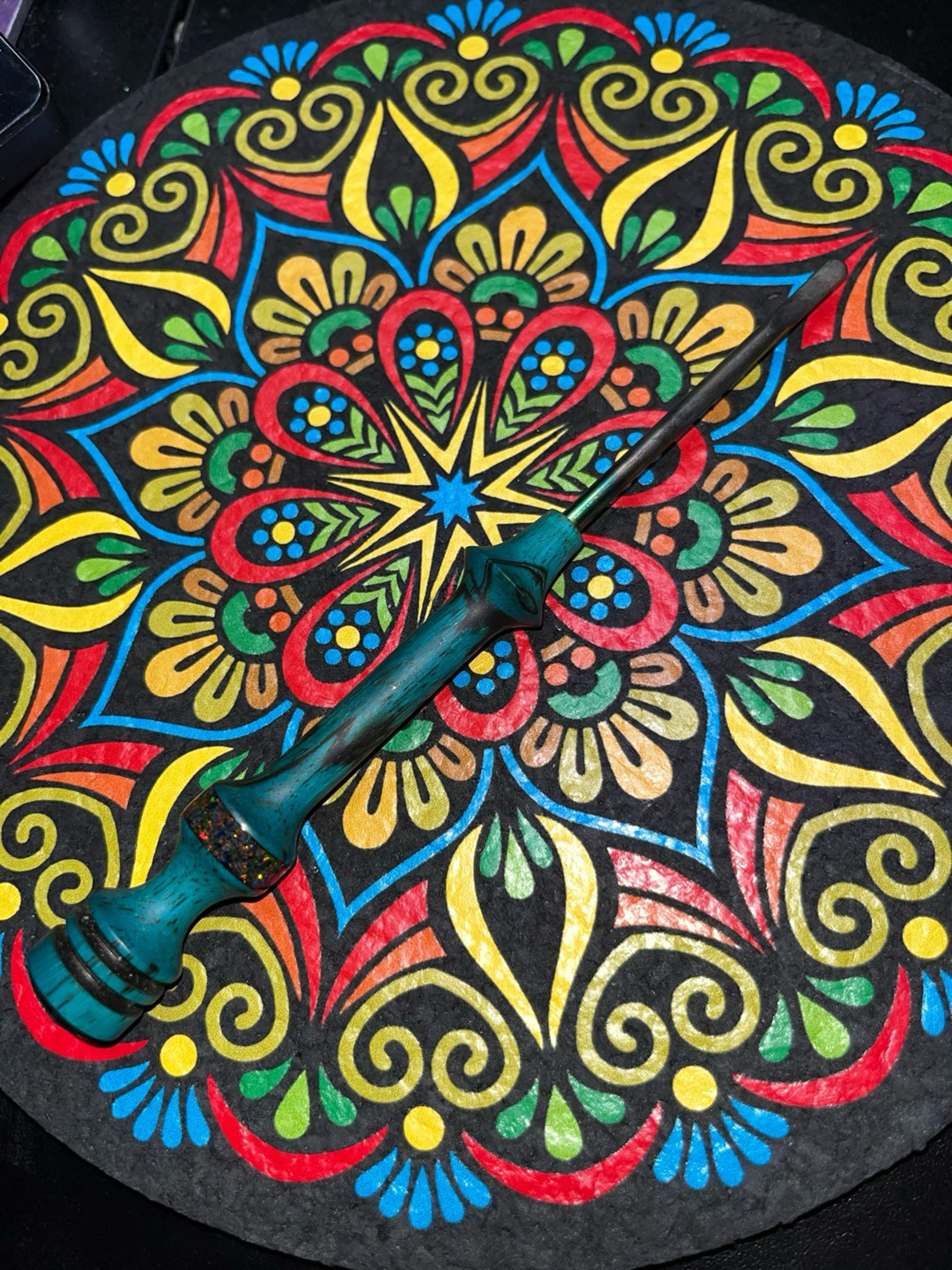 Preview pic of Kirk Patrick blue wood with opal