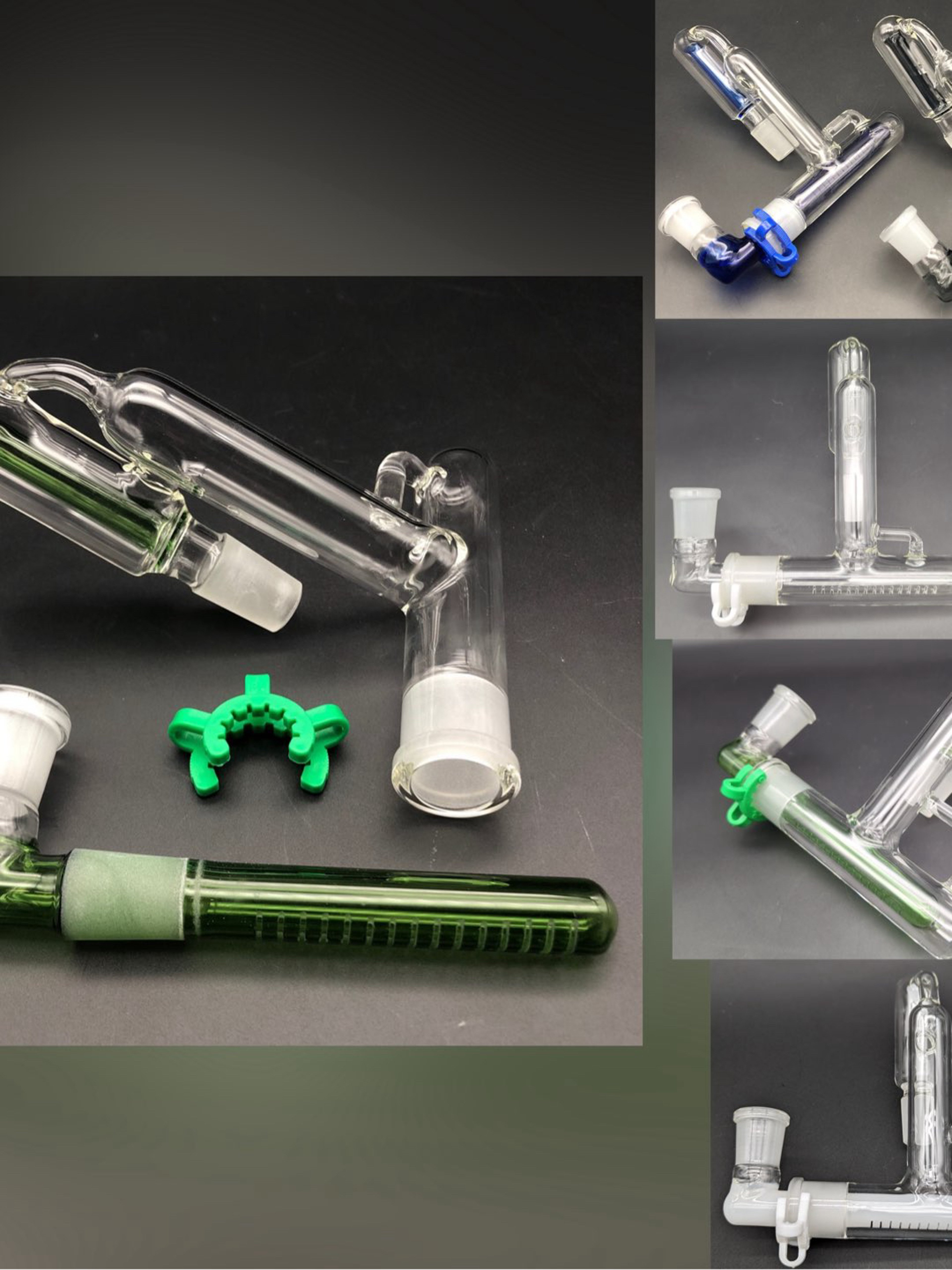 Preview pic of ADJUSTABLE JOINT INLINE ASH CATCHER W/ SPLASH GUARD 18MM