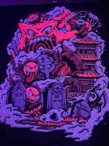 Preview pic of Dark Mountain Cult Pink UV Gengar Mat. LE: 30/50