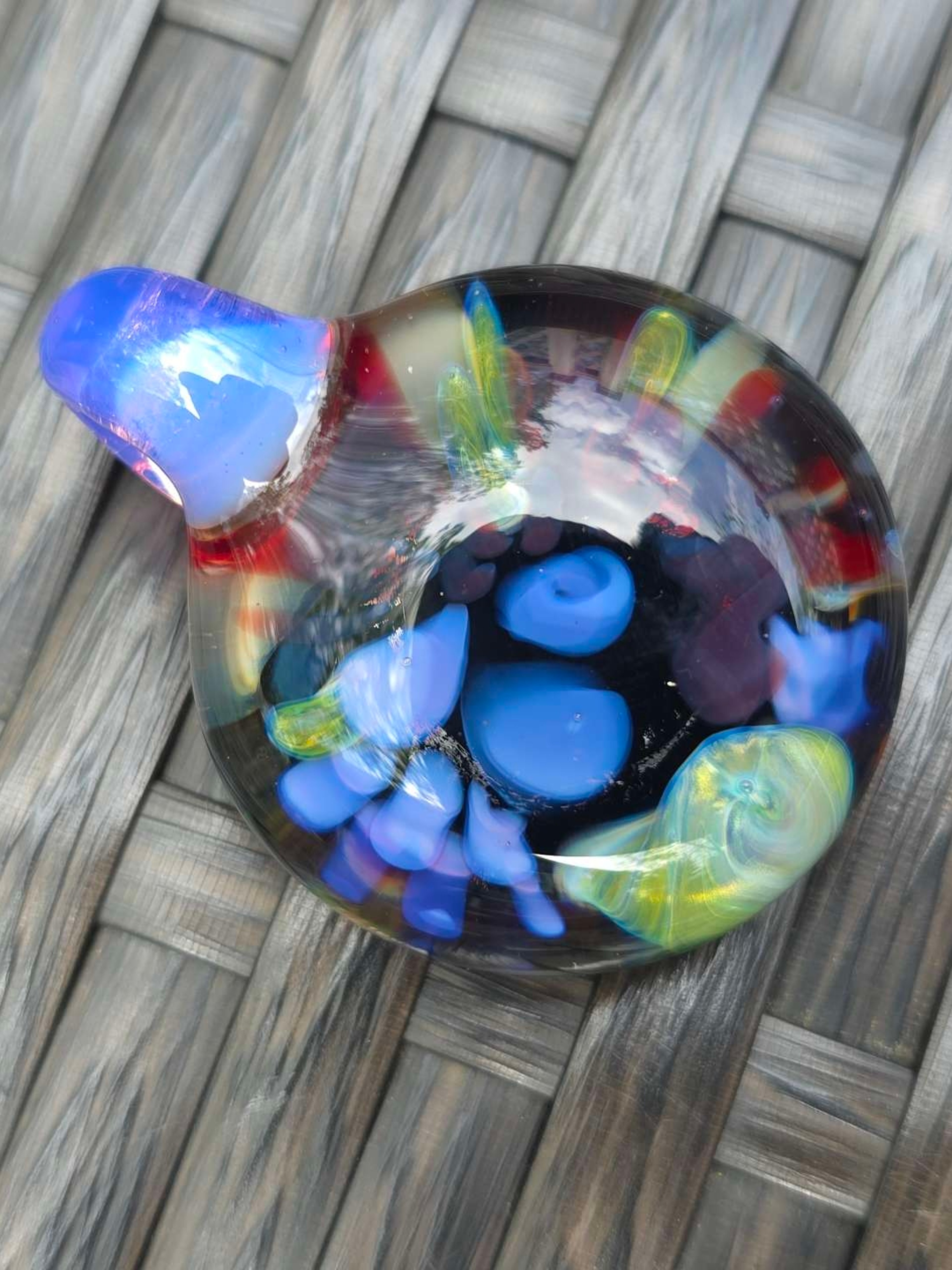 Preview pic of Akrius Glass Implosion Pendant Neo Opal
