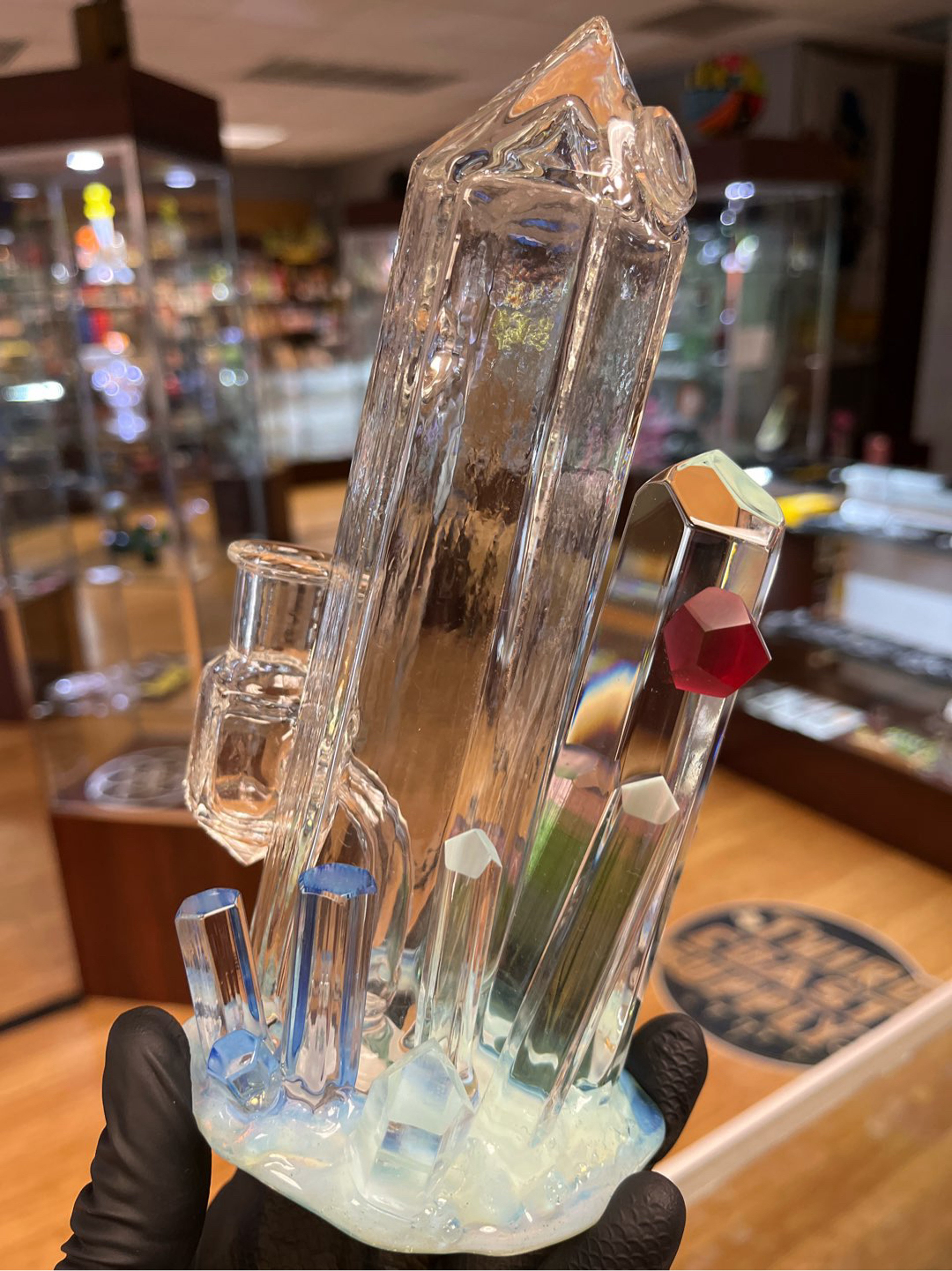 Preview pic of Digger Glass Gem Pocket Crystal Cluster