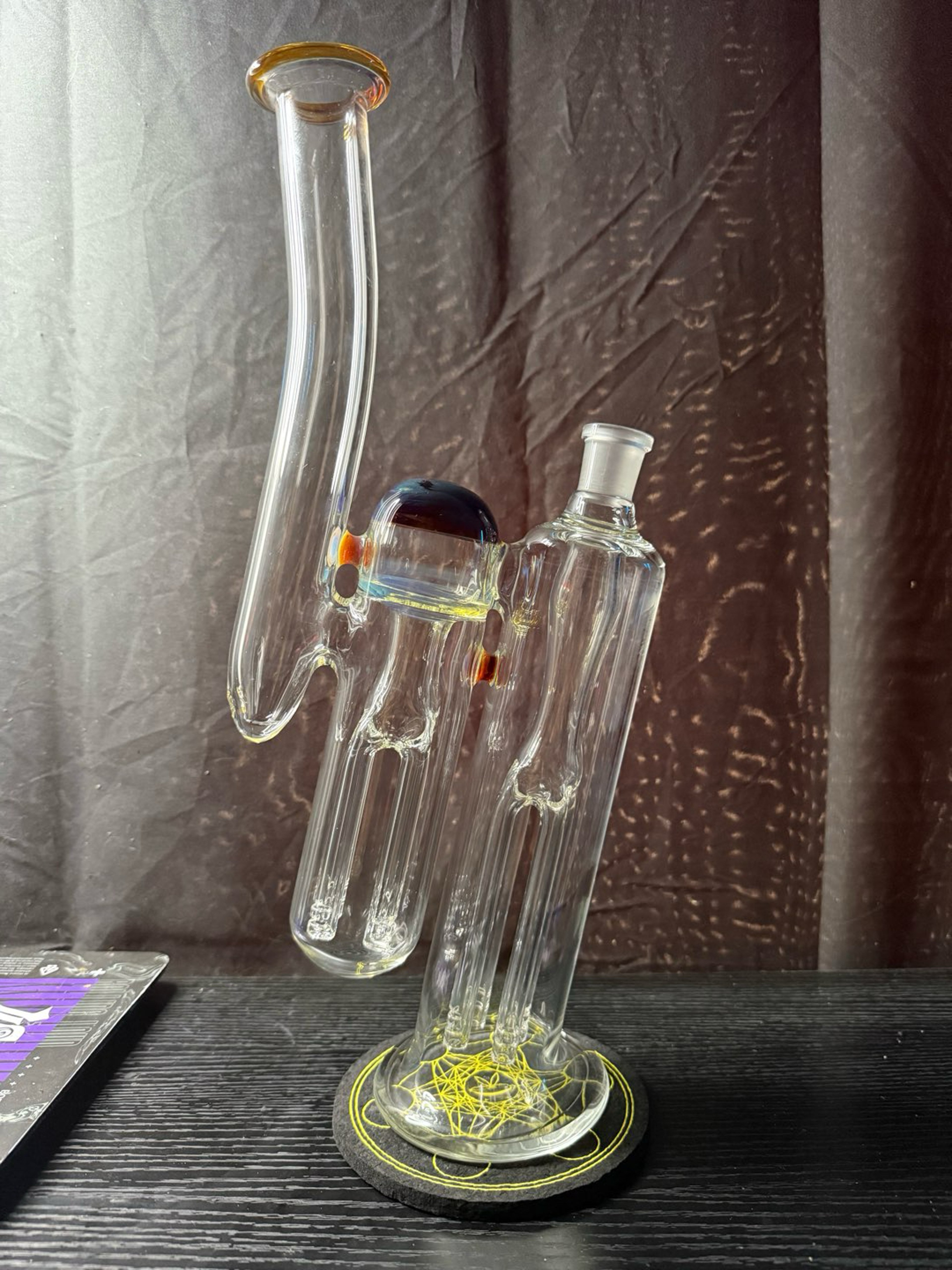 Preview pic of Blazed glass dub bub with amber purple accents