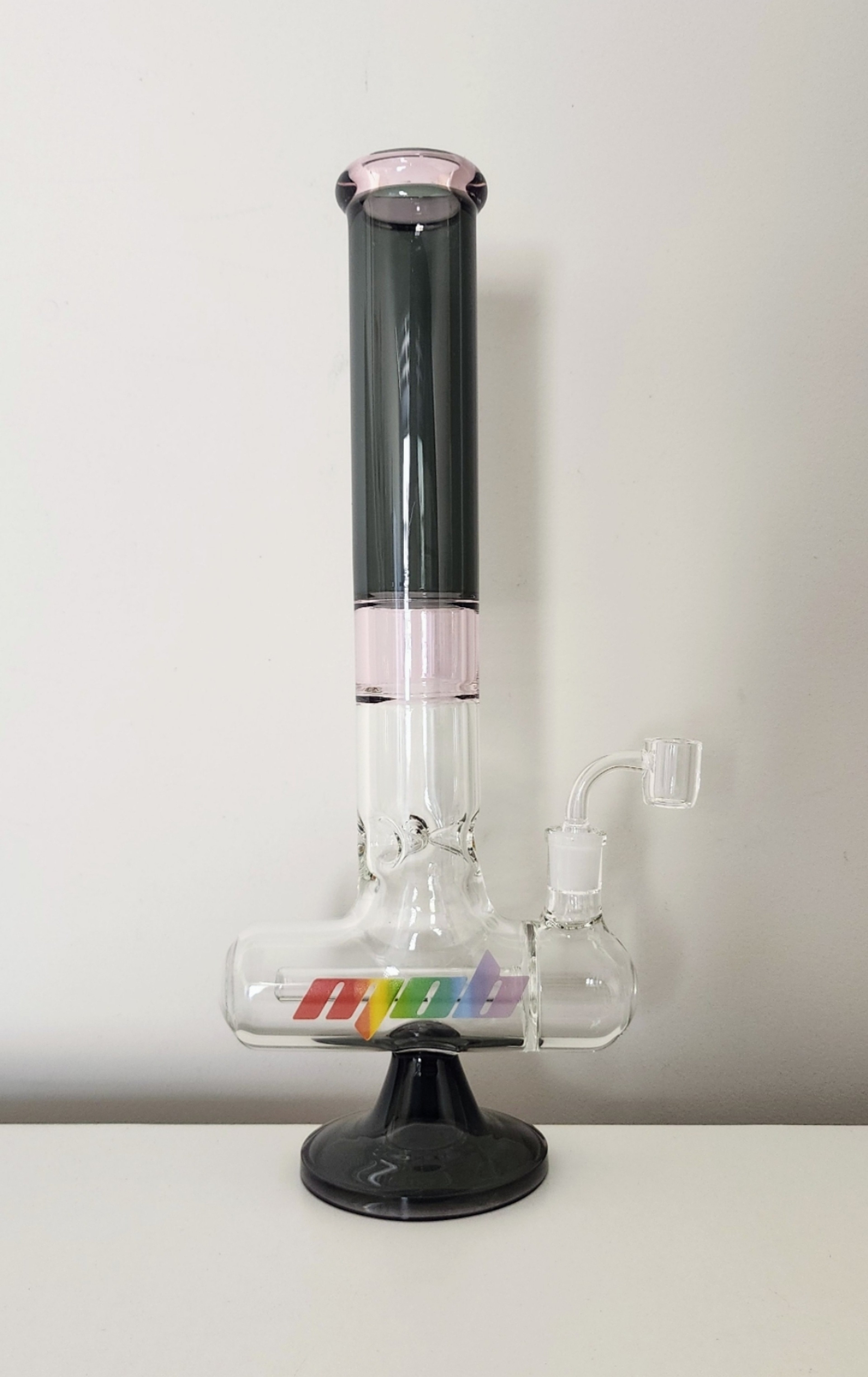 16"H Inline SST Tube Smoke/Pink image 0
