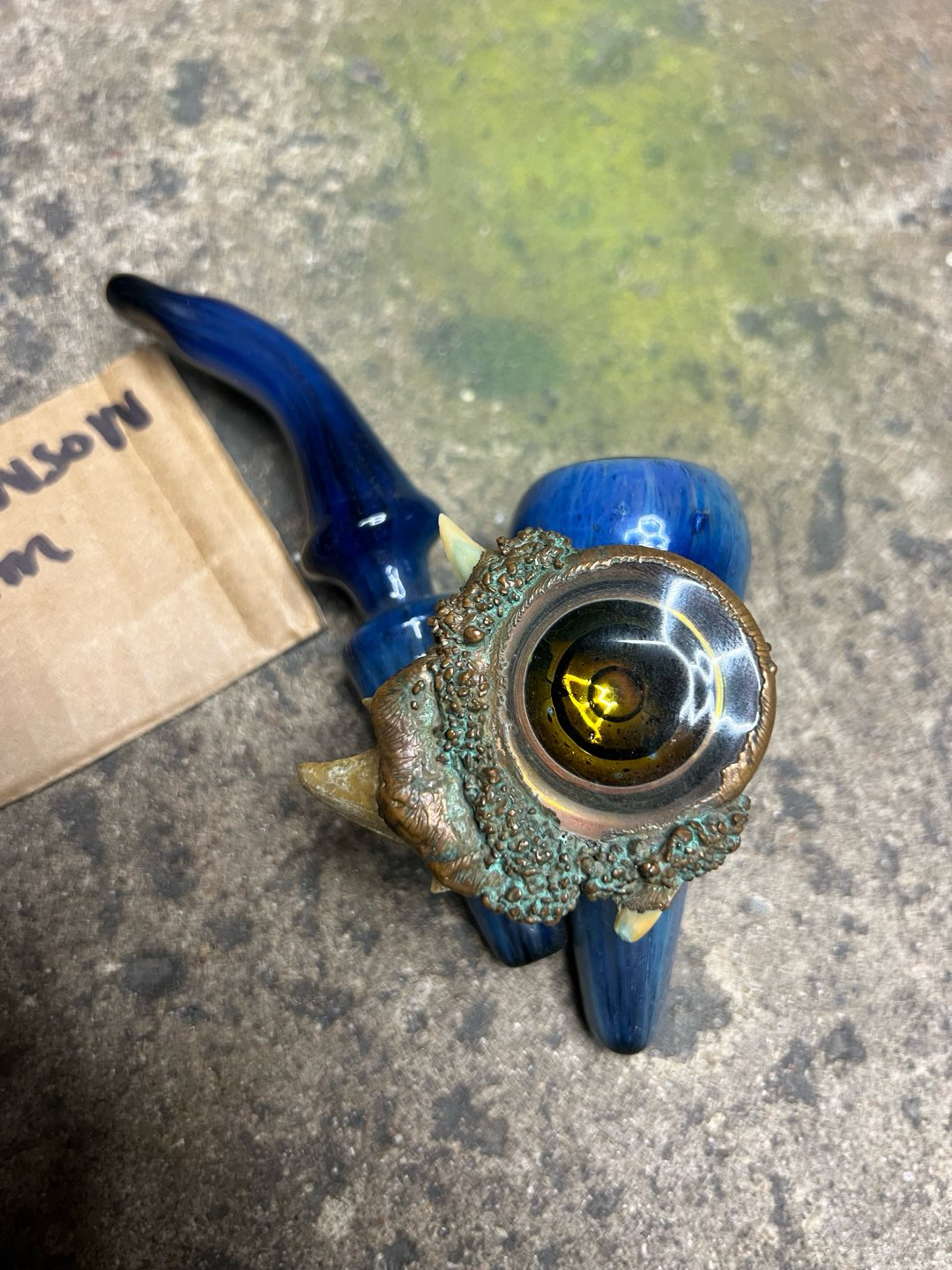 Titan Glassworks Fossil Ammonite Sherlock Pipe image 0
