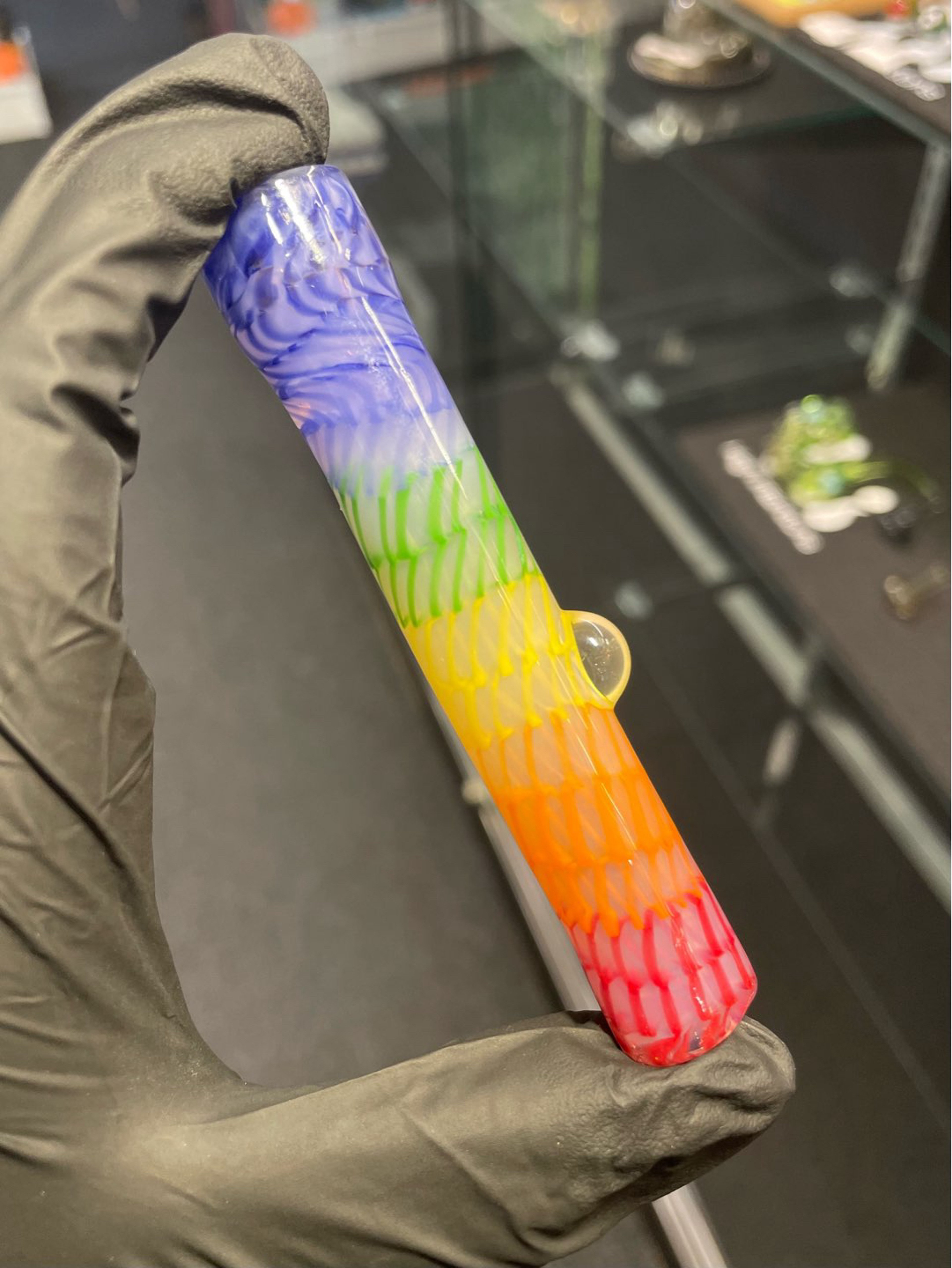 Preview pic of Key Glass Rainbow Chillum