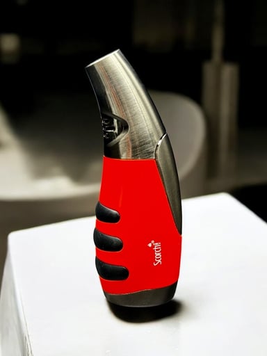 Preview pic of Scorch Torch 61606 Butane Torch Lighter – 4.5” Single Jet Flame | Orange & Gray | Prefilled