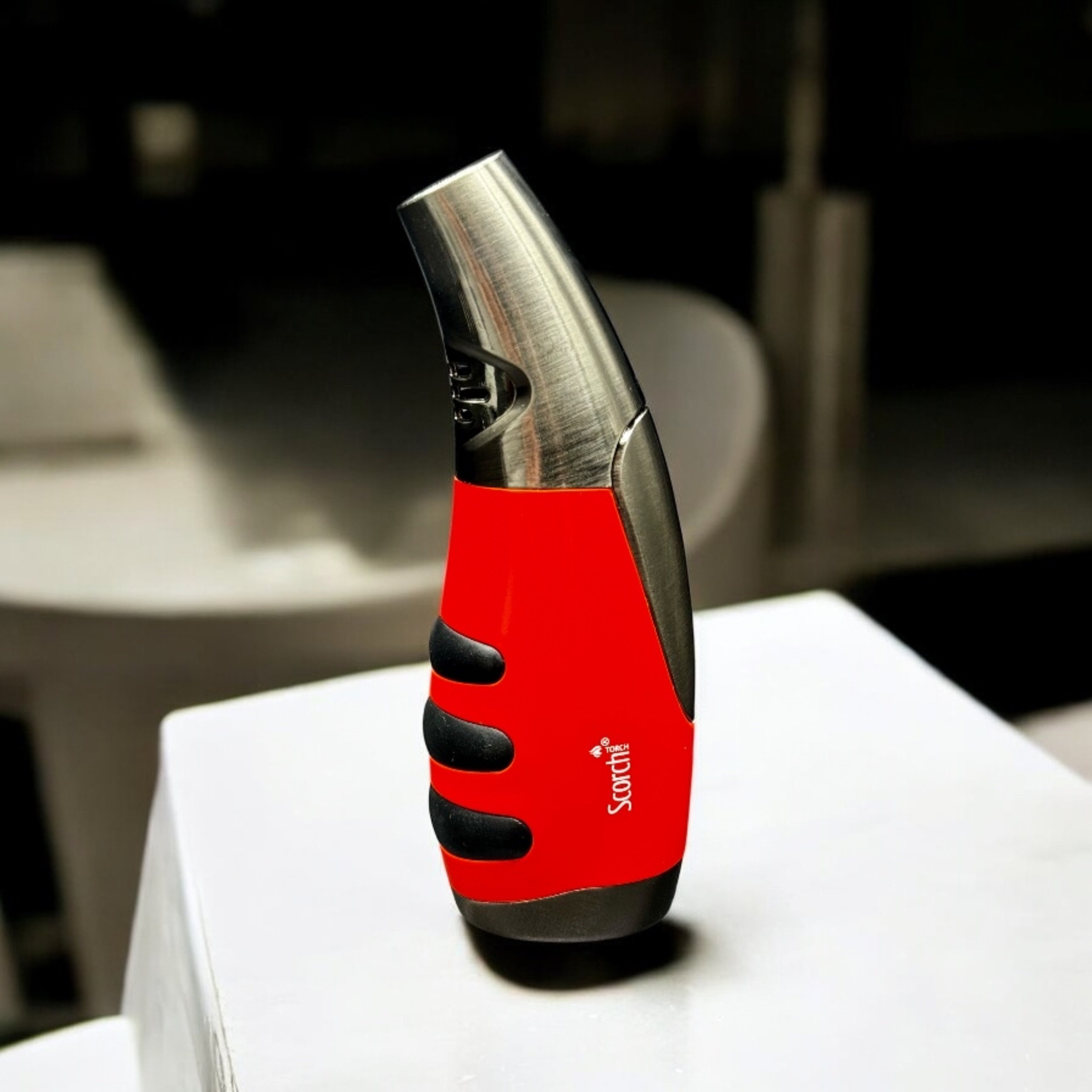 Preview pic of Scorch Torch 61606 Butane Torch Lighter – 4.5” Single Jet Flame | Orange & Gray | Prefilled
