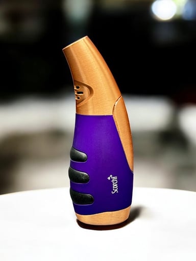 Preview pic of Scorch Torch 61606 Butane Torch Lighter – 4.5” Single Flame | Purple & Bronze | Prefilled