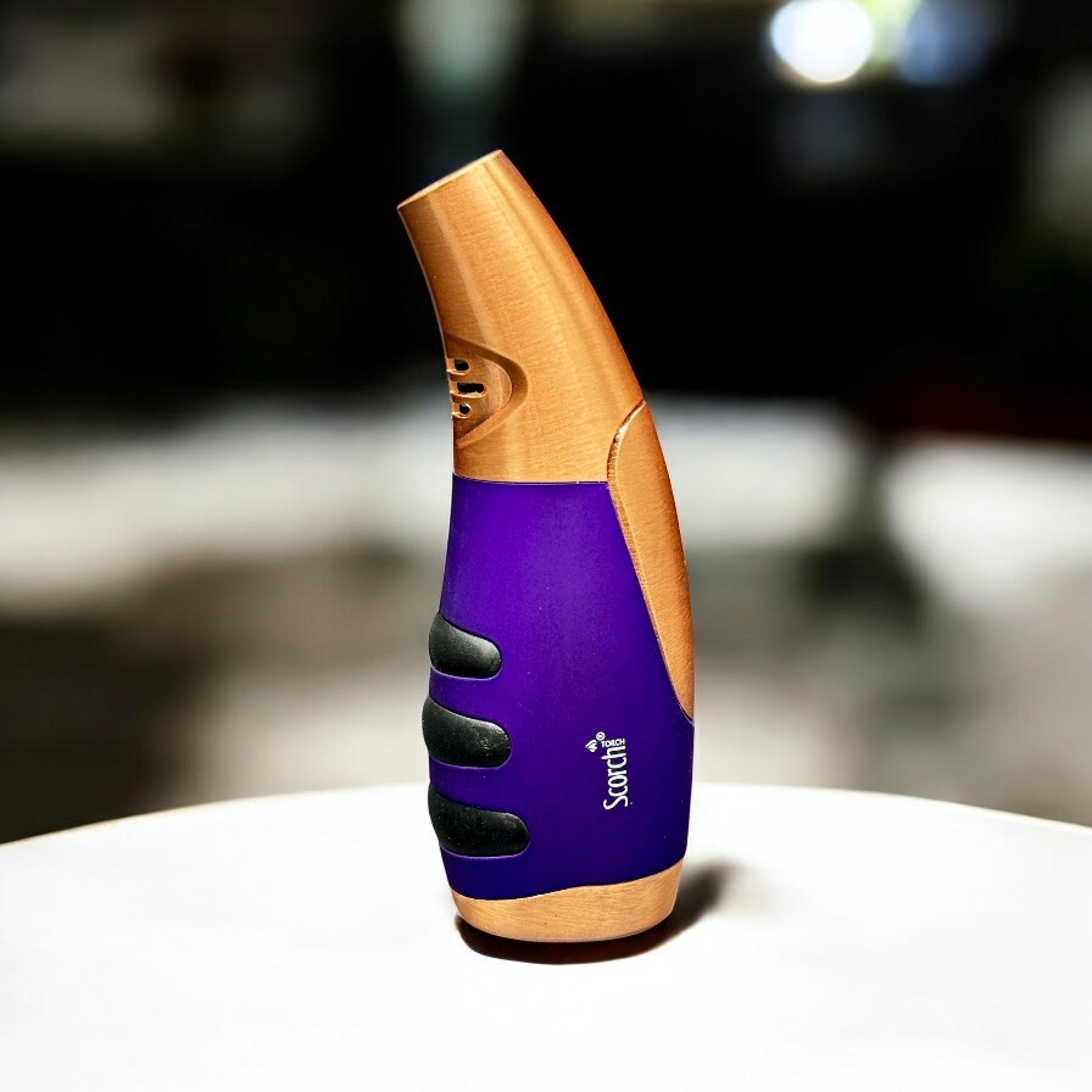 Preview pic of Scorch Torch 61606 Butane Torch Lighter – 4.5” Single Flame | Purple & Bronze | Prefilled