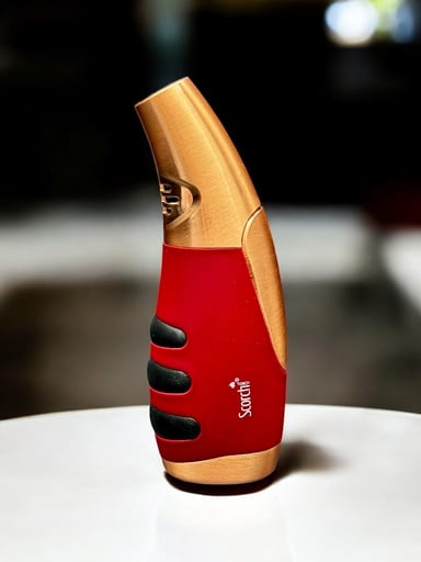 Preview pic of Scorch Torch 61606 Butane Torch Lighter – 4.5” Single Flame | Red & Bronze | Prefilled