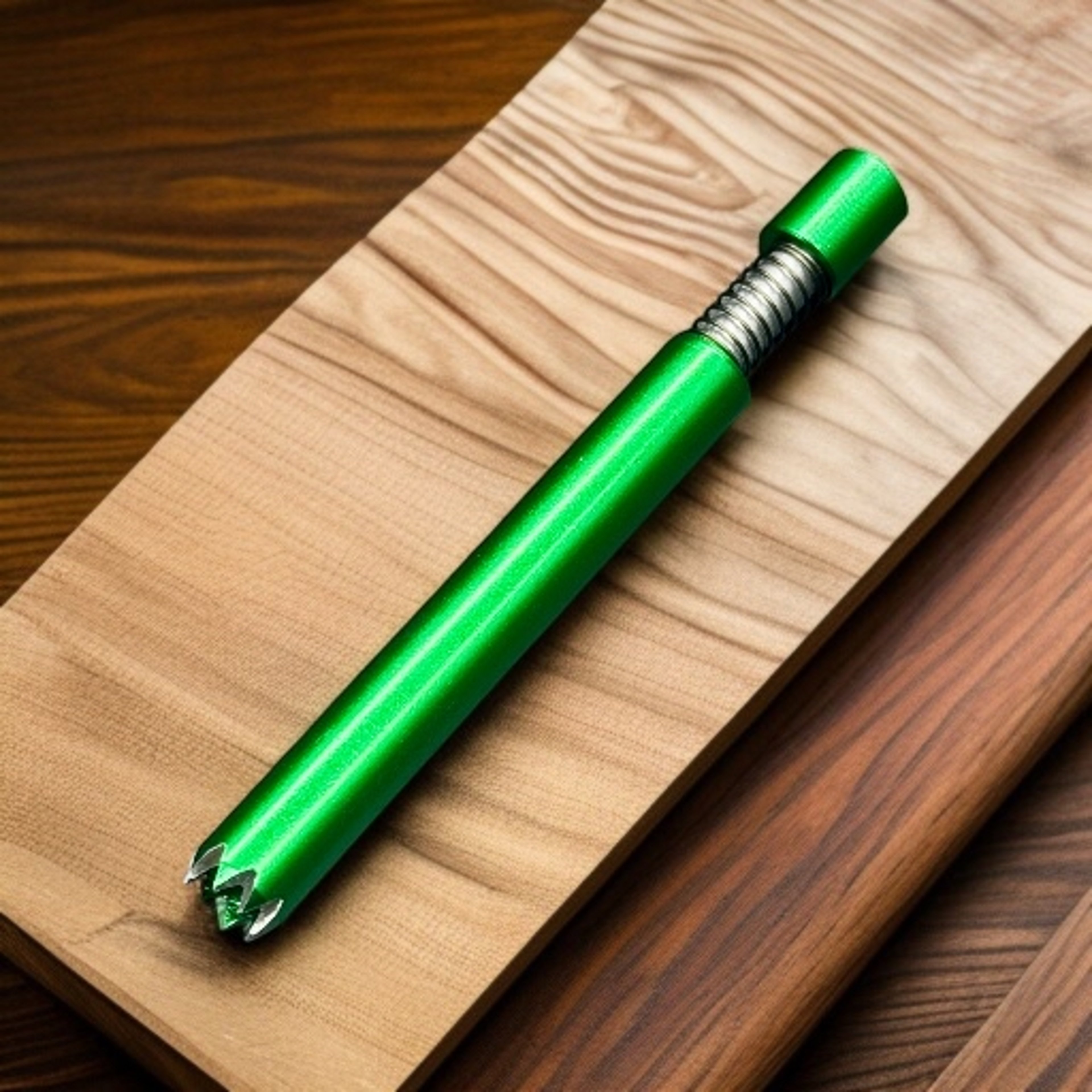 Preview pic of Green Self-Cleaning One Hitter Pipe with Grinder Tip – 3” (1 Piece)