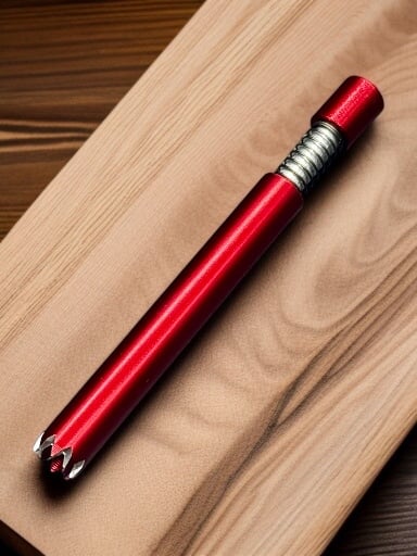 Preview pic of Red Self-Cleaning One Hitter Pipe with Grinder Tip – 3” (1 Piece)