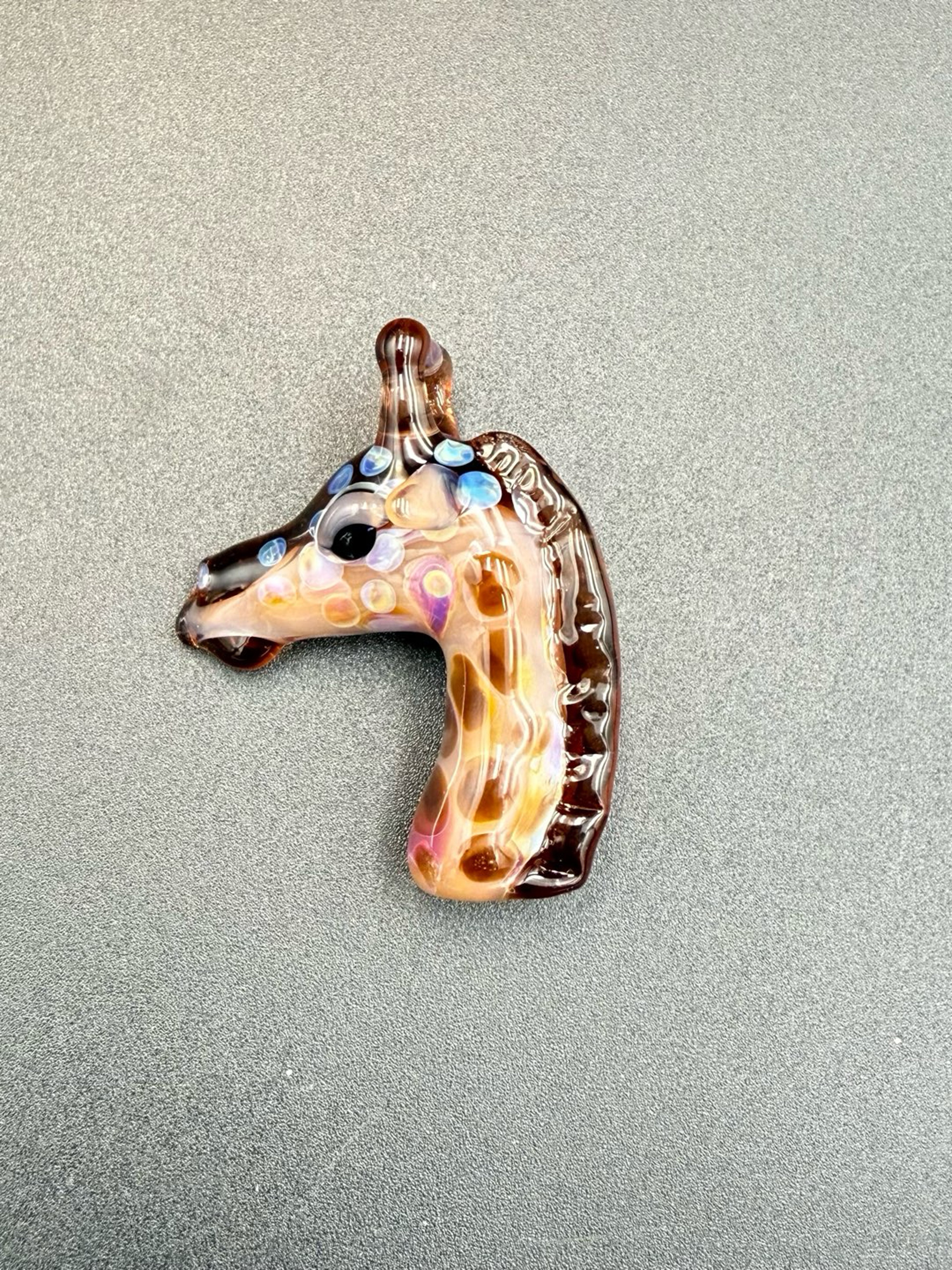 Preview pic of Paddymelt Giraffe Pendant – Heady Animal Glass Necklace