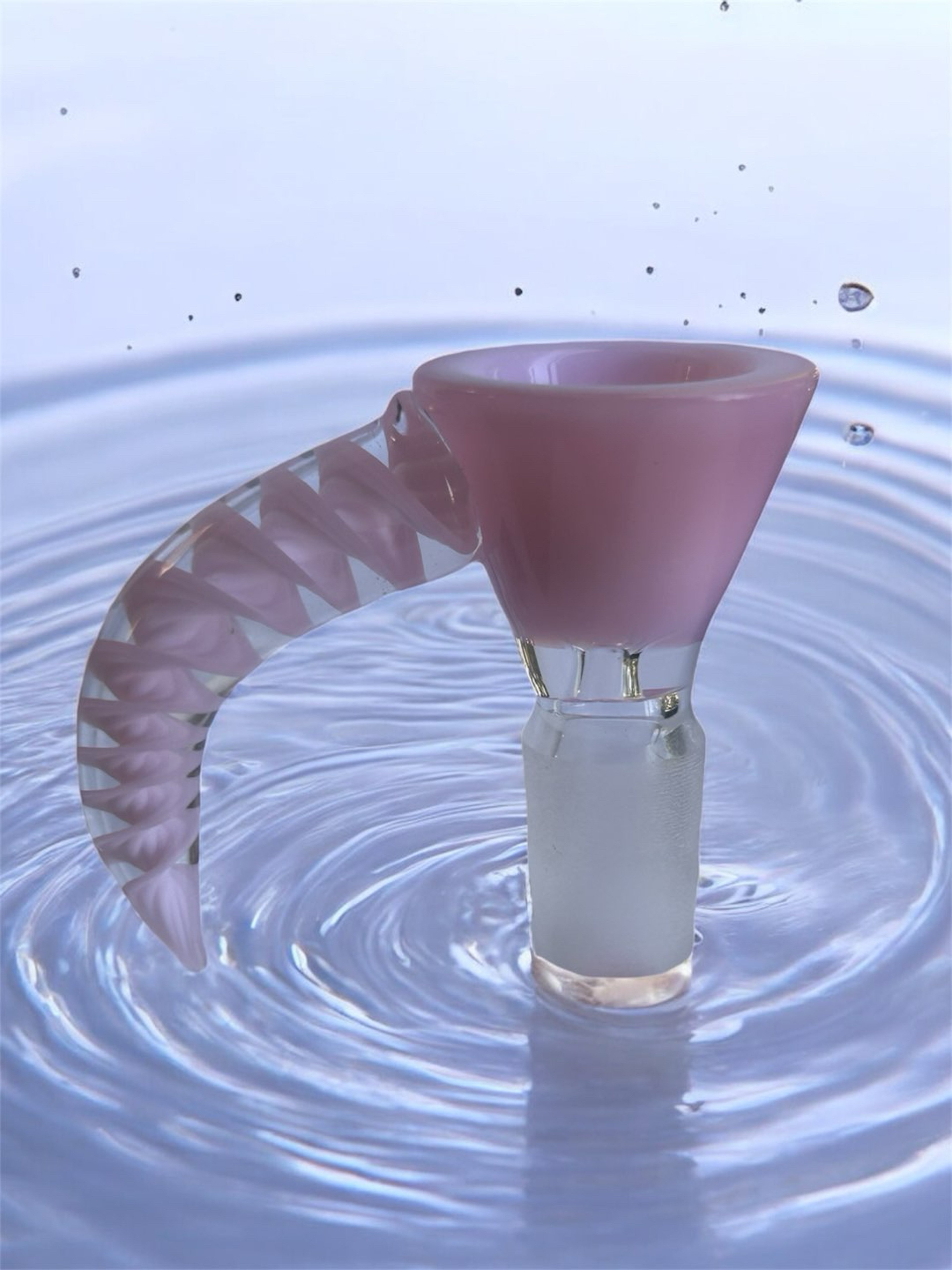 Preview pic of Pretty in Pink 💗 Marbled Horn Funnel Slider Male 14mm