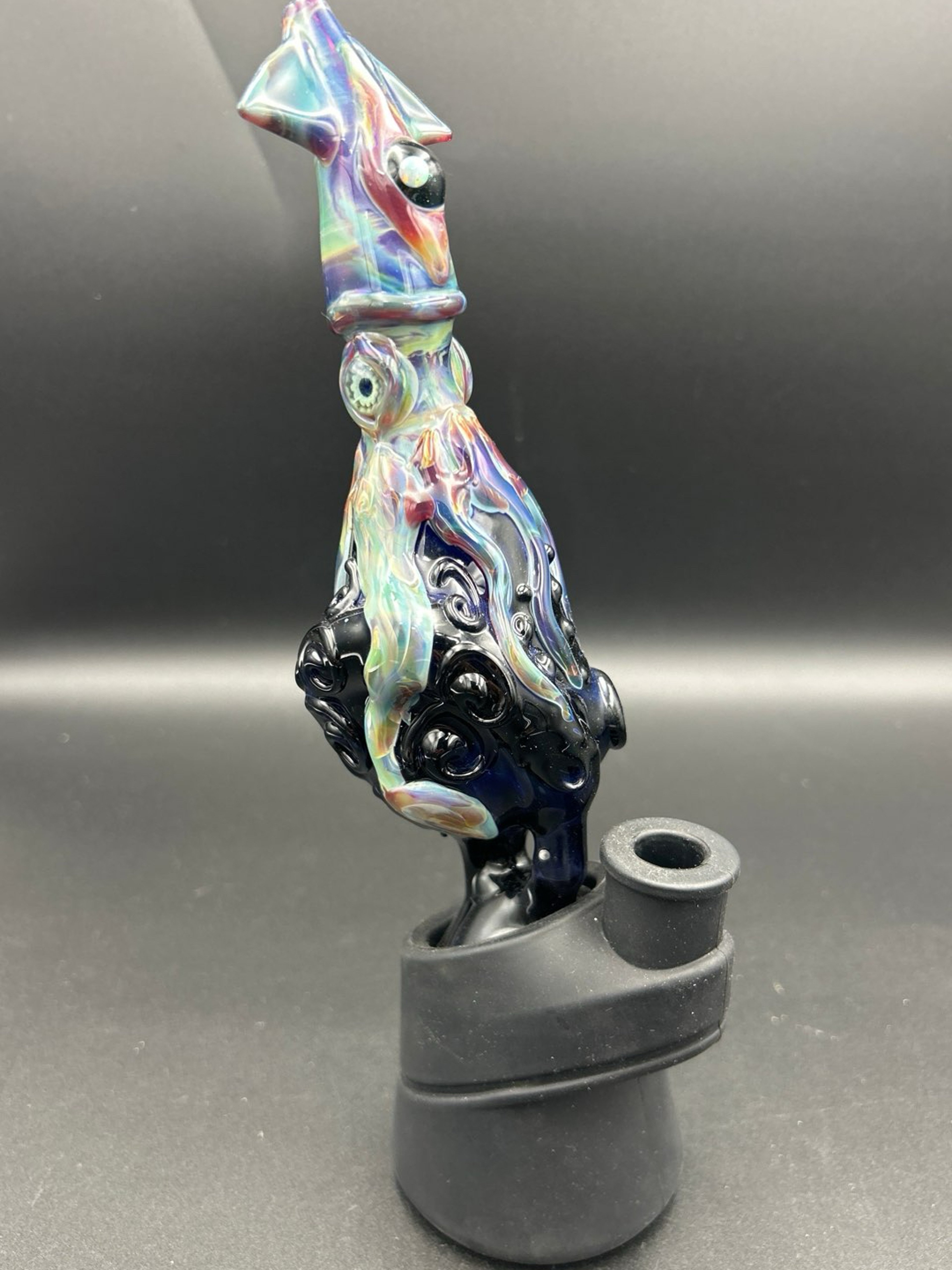 Preview pic of Mako Glass Amber Purple Squid Puffco Peak Glass