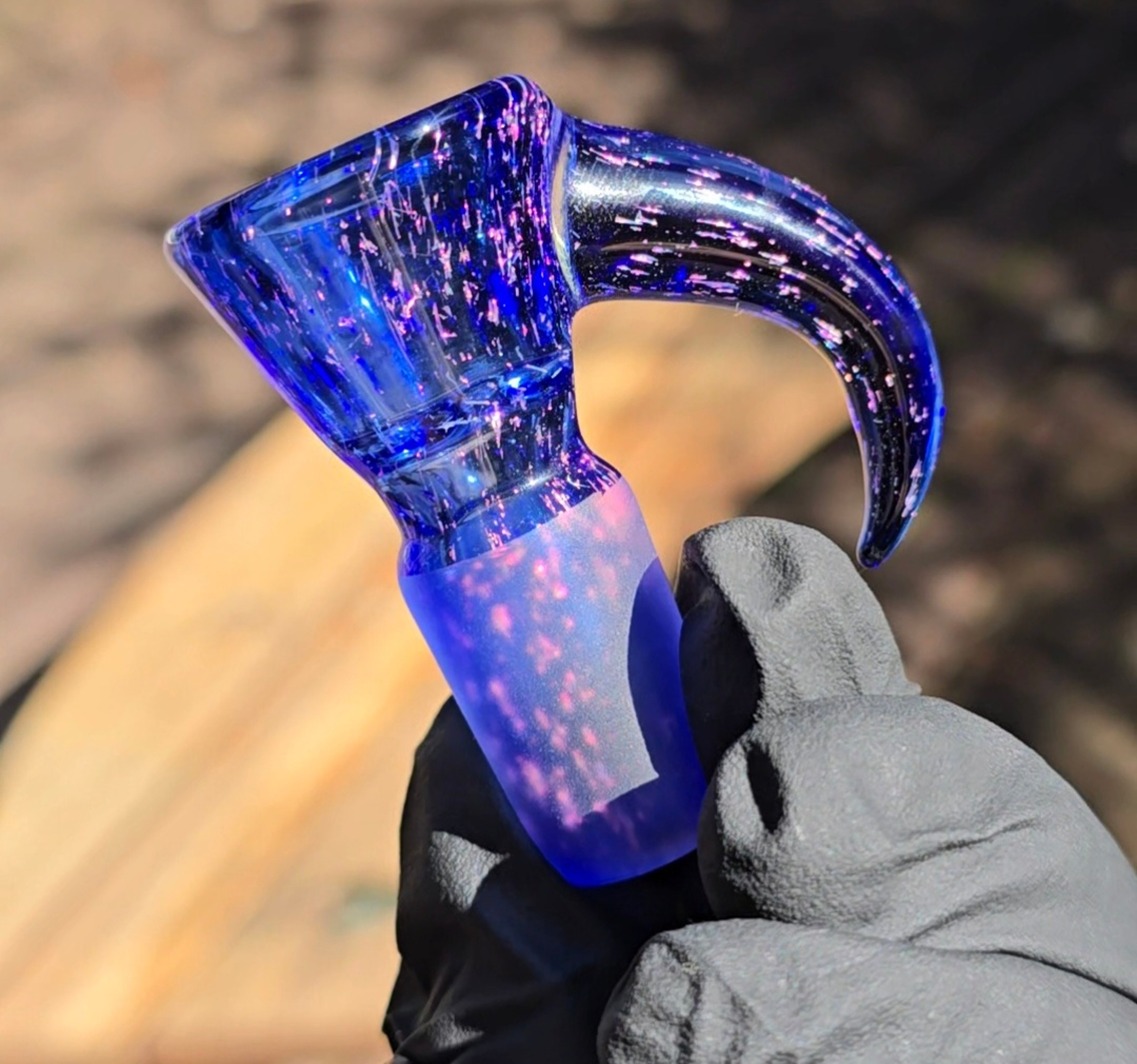 Preview pic of Cobalt and magenta dichro 18mm 3 hole slide