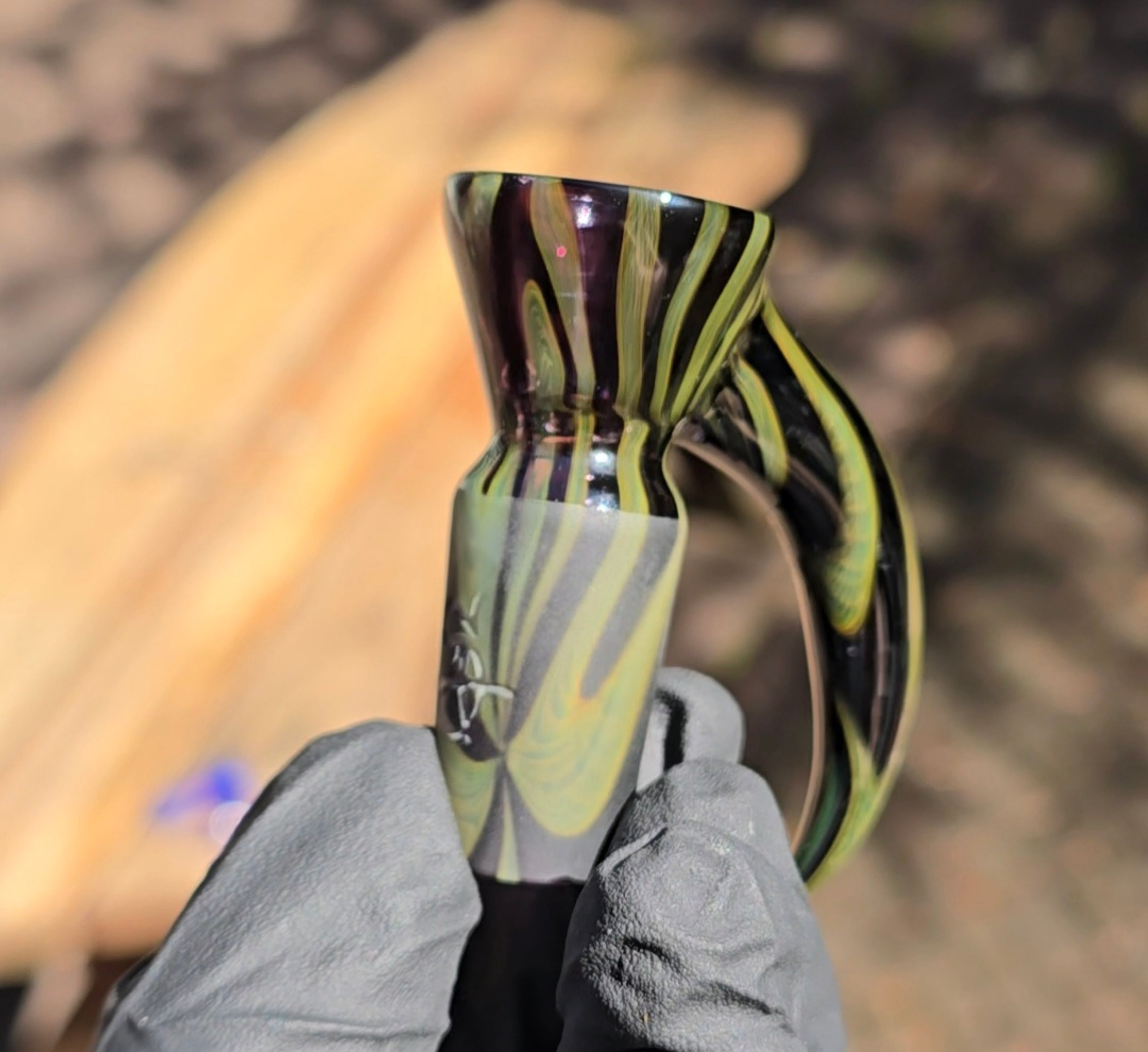 Preview pic of Sleepy Ally x Gobs Glass 18mm 3 hole slide