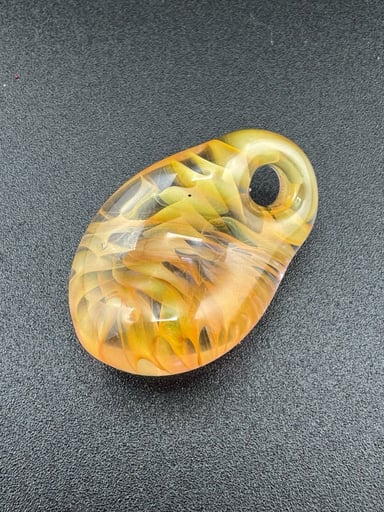 Preview pic of Gold and silver fume spiral twist pendant