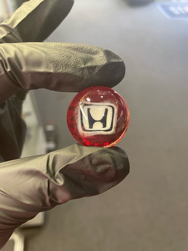 Preview pic of Willstar Glass Honda Marble Red, Orange