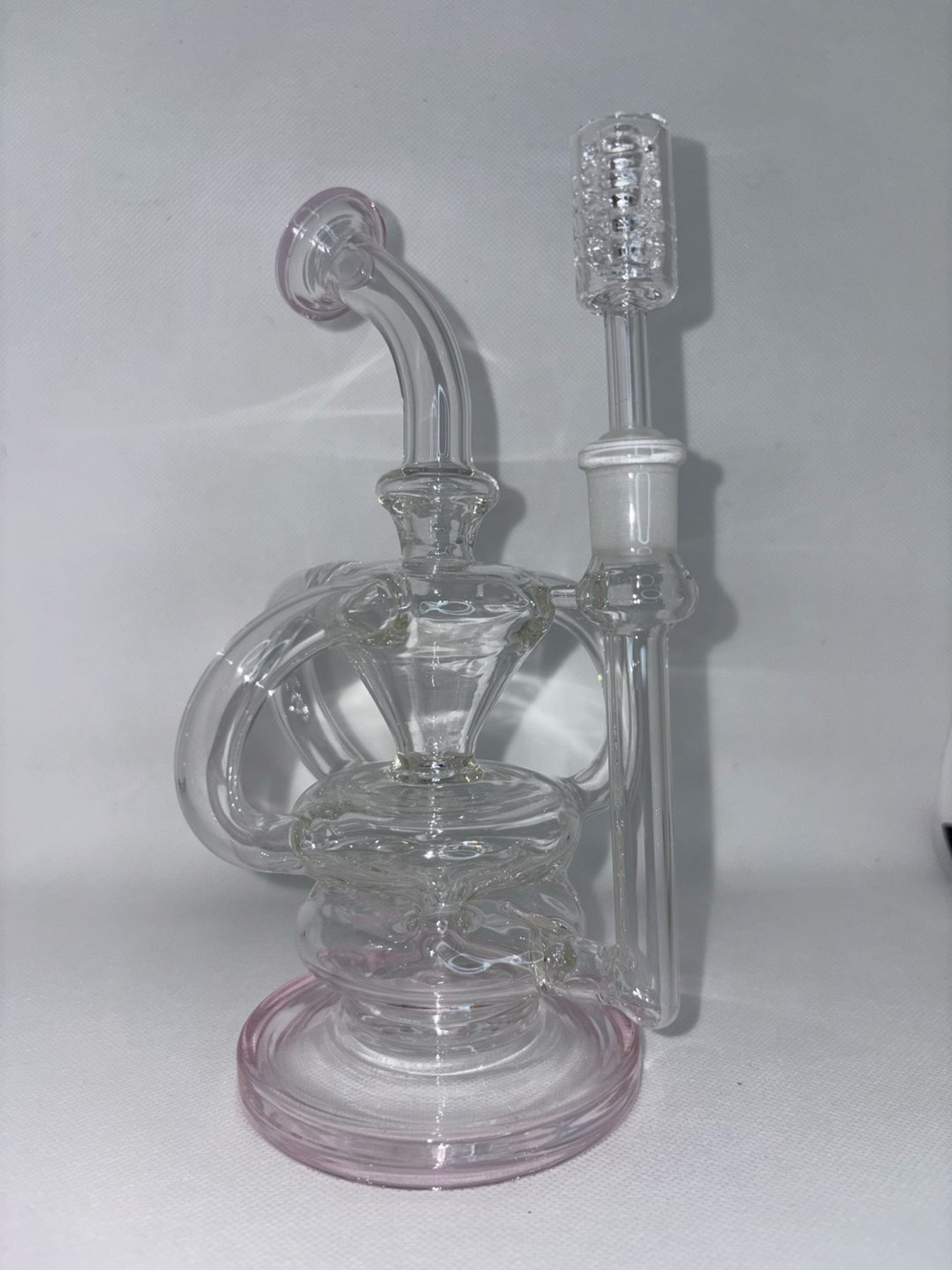 Preview pic of Recycler Dab Rig 14mm, Comes With 6 Stack Quartz Knot Banger