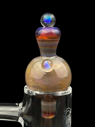 Preview pic of 25mm Amber Purple Bubble Cap by Dabfigalo