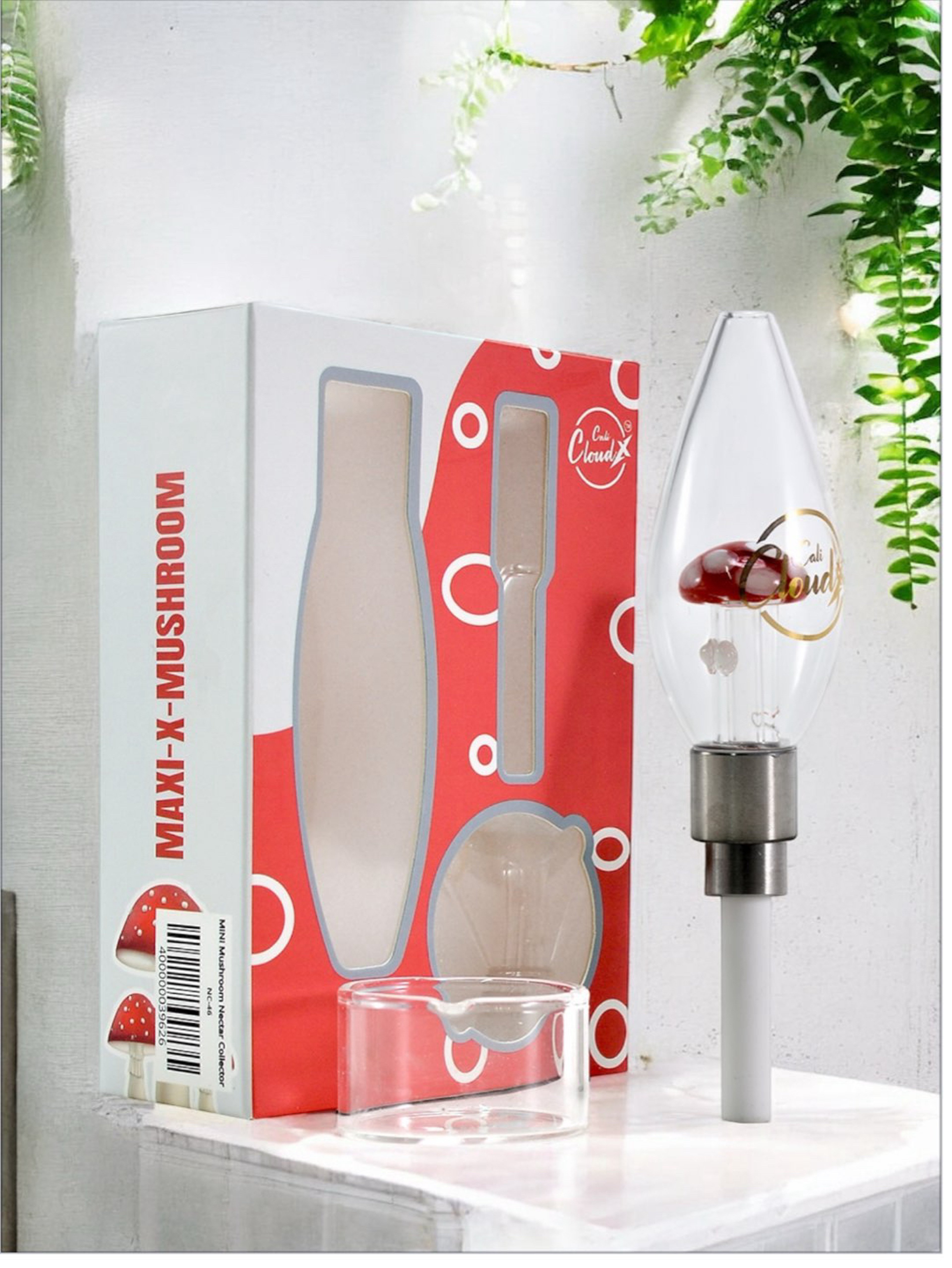 Preview pic of Cali CloudX Mini Maxi-X-Mushroom 🍄 Nectar Collector Oval Straw Set NC-46
