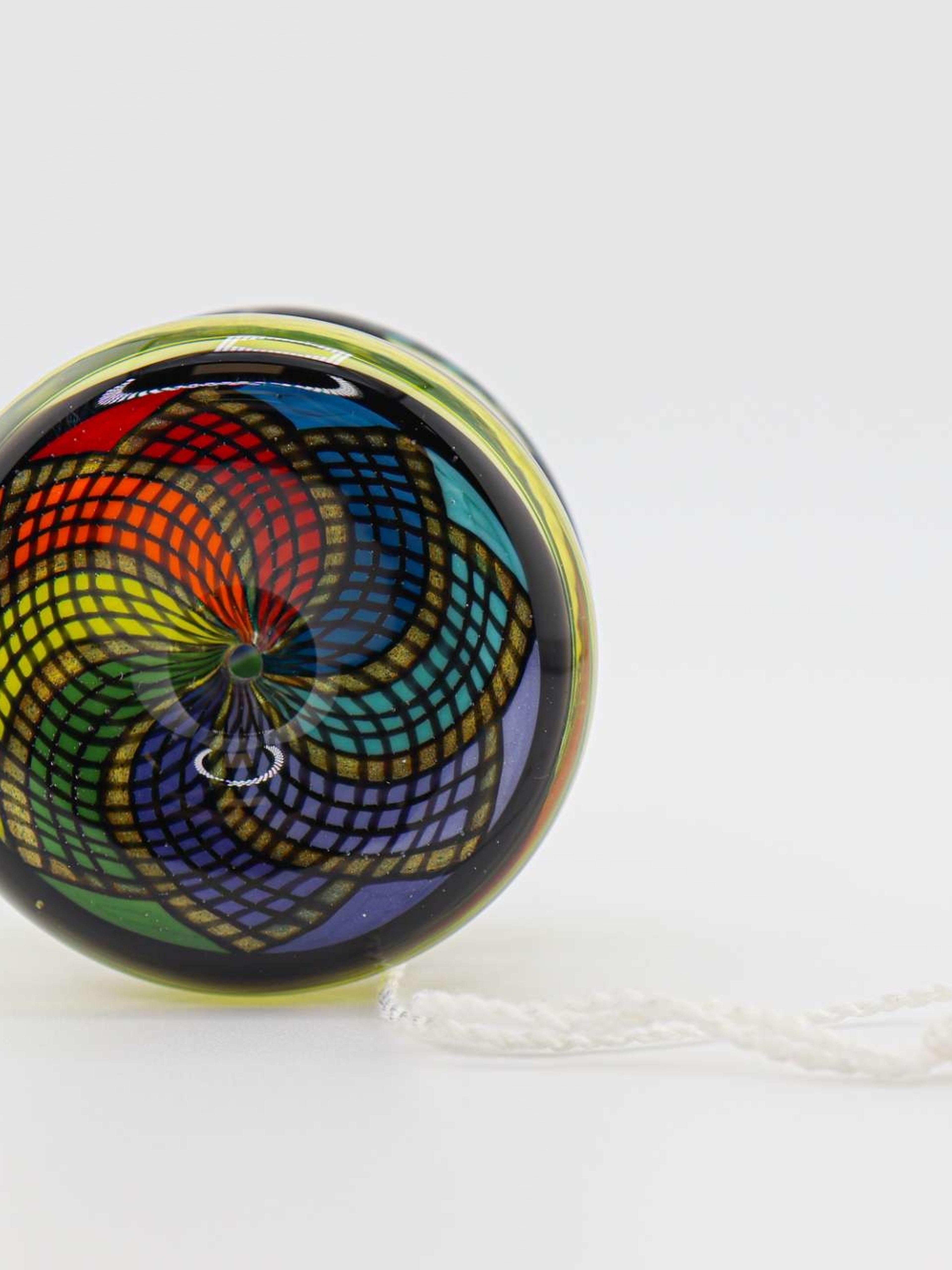 Preview pic of Functional glass yo-yo chillum by Glass Smith (UV reactivate)